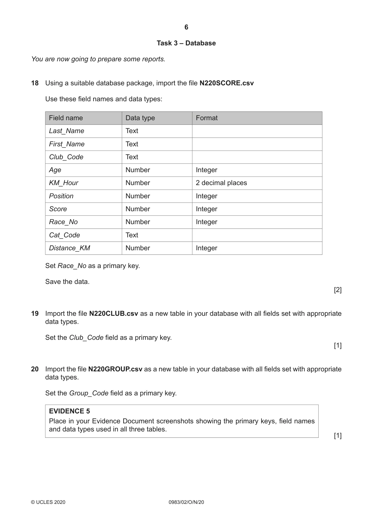 Cambridge IGCSE Information and Communication Technology (9-1) 0983 2020 Oct/Nov Paper 2 · Variant 0 question paper, page 6 of 16