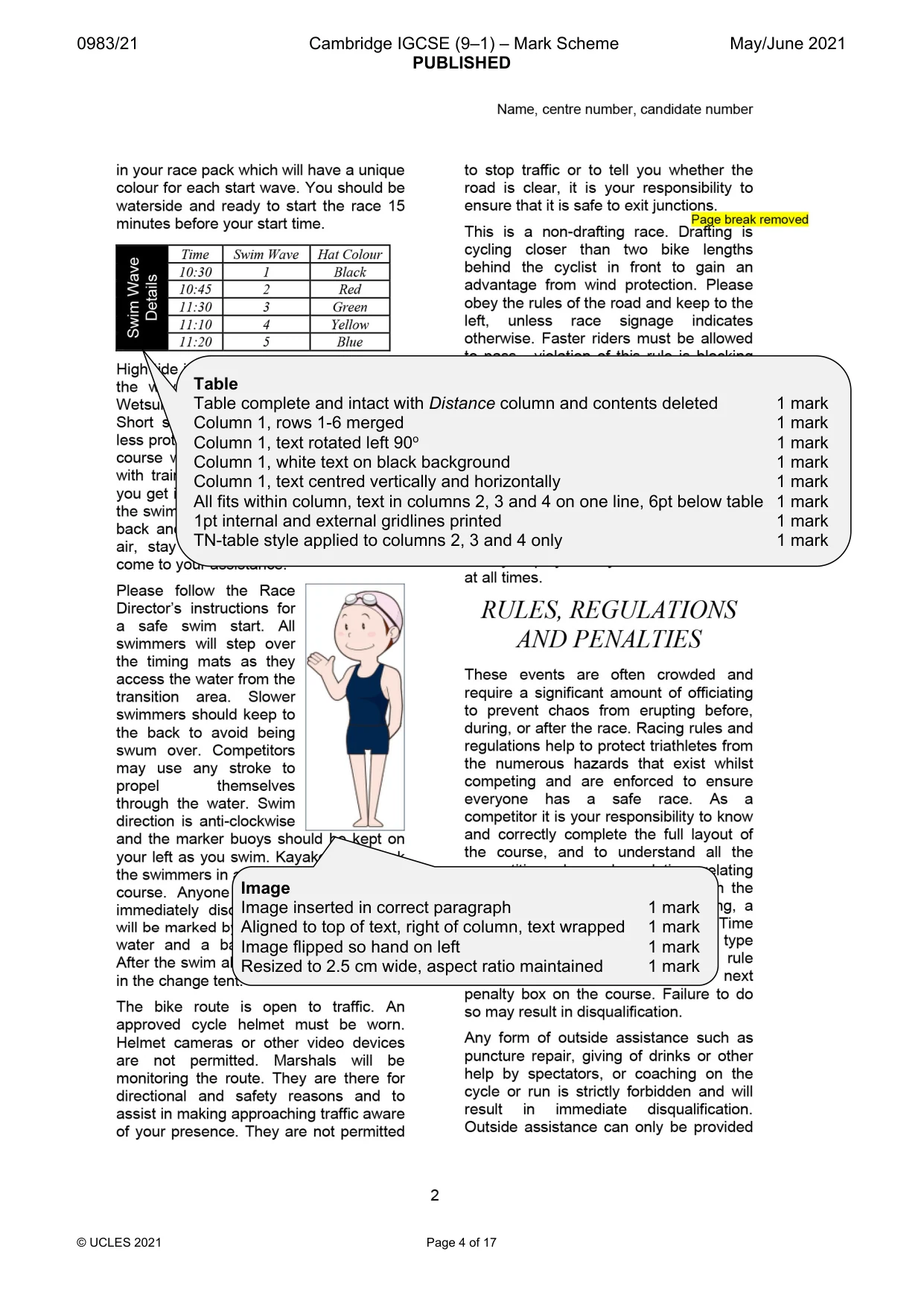 Mark scheme, page 4 of 17