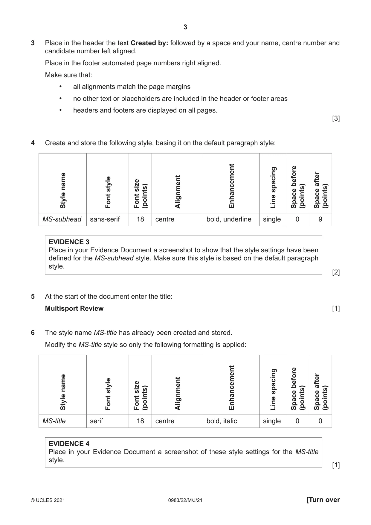 Cambridge IGCSE Information and Communication Technology (9-1) 0983 2021 May/June Paper 2 · Variant 2 question paper, page 3 of 12