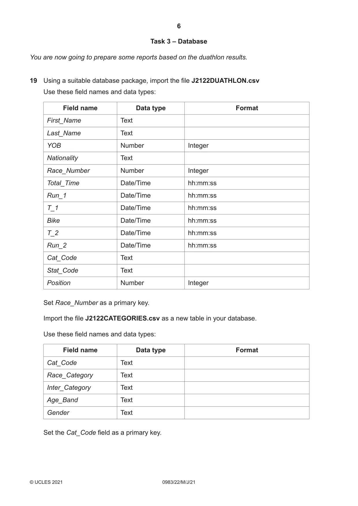 Cambridge IGCSE Information and Communication Technology (9-1) 0983 2021 May/June Paper 2 · Variant 2 question paper, page 6 of 12
