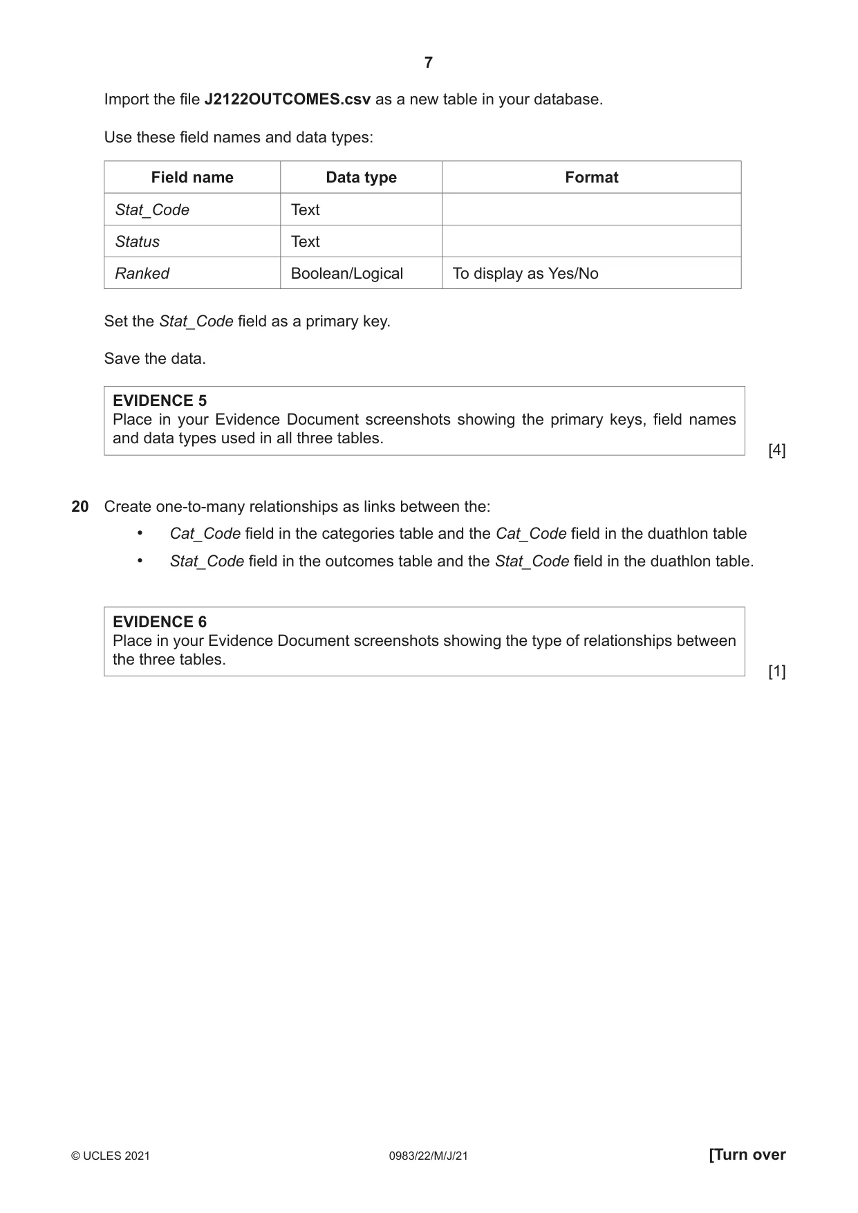 Cambridge IGCSE Information and Communication Technology (9-1) 0983 2021 May/June Paper 2 · Variant 2 question paper, page 7 of 12