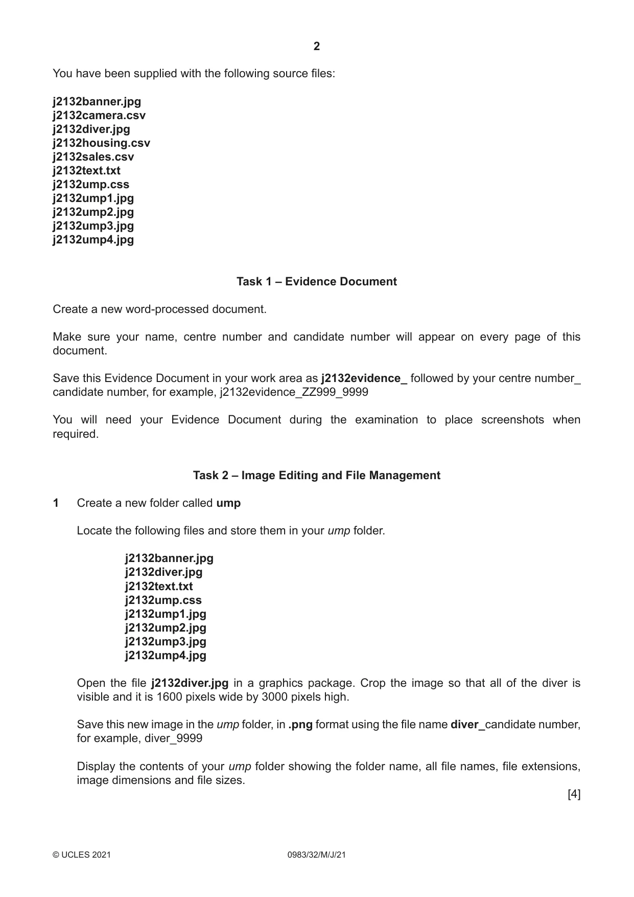 Cambridge IGCSE Information and Communication Technology (9-1) 0983 2021 May/June Paper 3 · Variant 2 question paper, page 2 of 12
