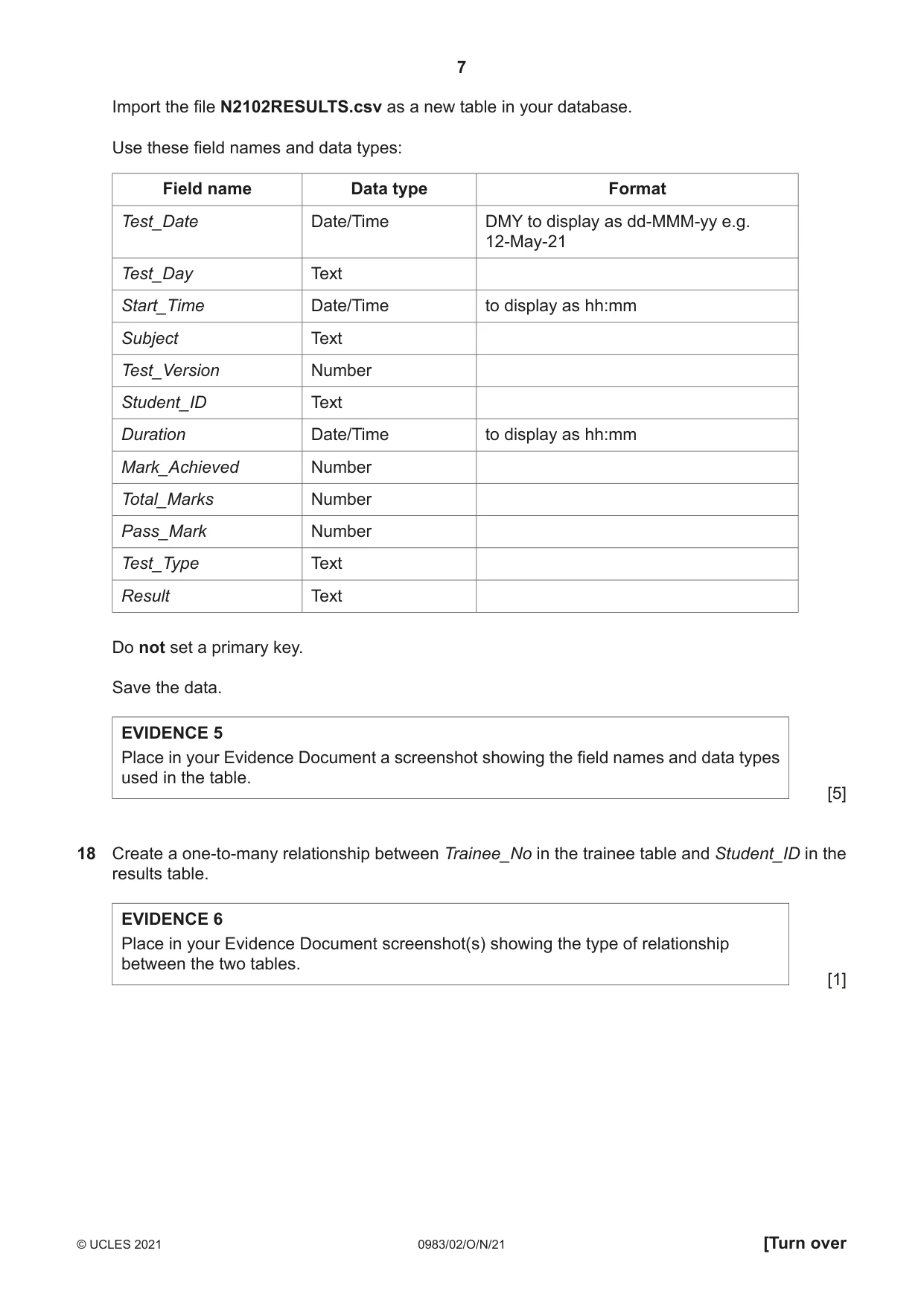 Cambridge IGCSE Information and Communication Technology (9-1) 0983 2021 Oct/Nov Paper 2 · Variant 0 question paper, page 7 of 12