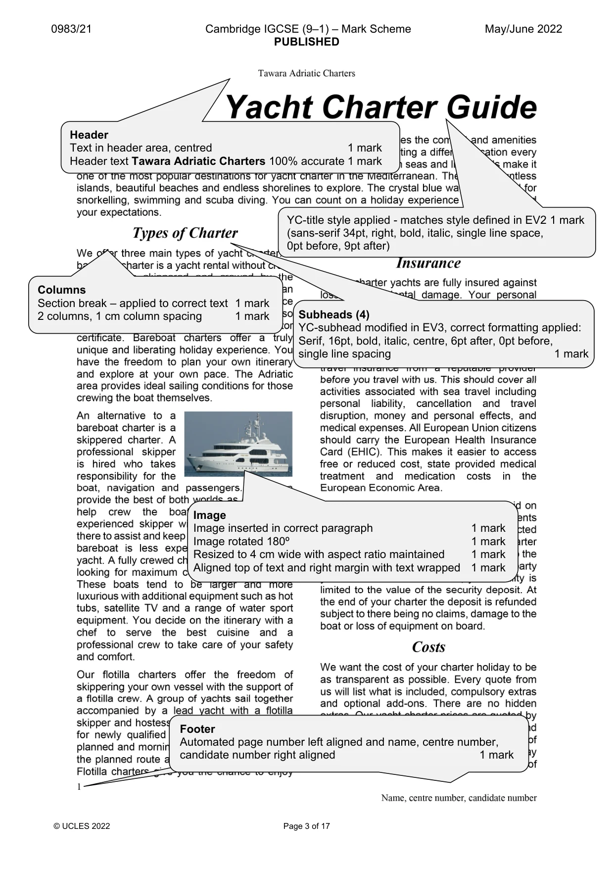 Mark scheme, page 3 of 17