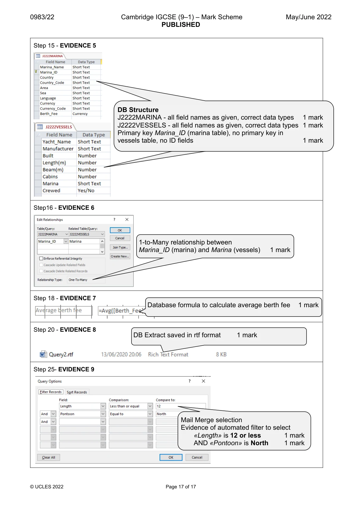 Mark scheme, page 17 of 17