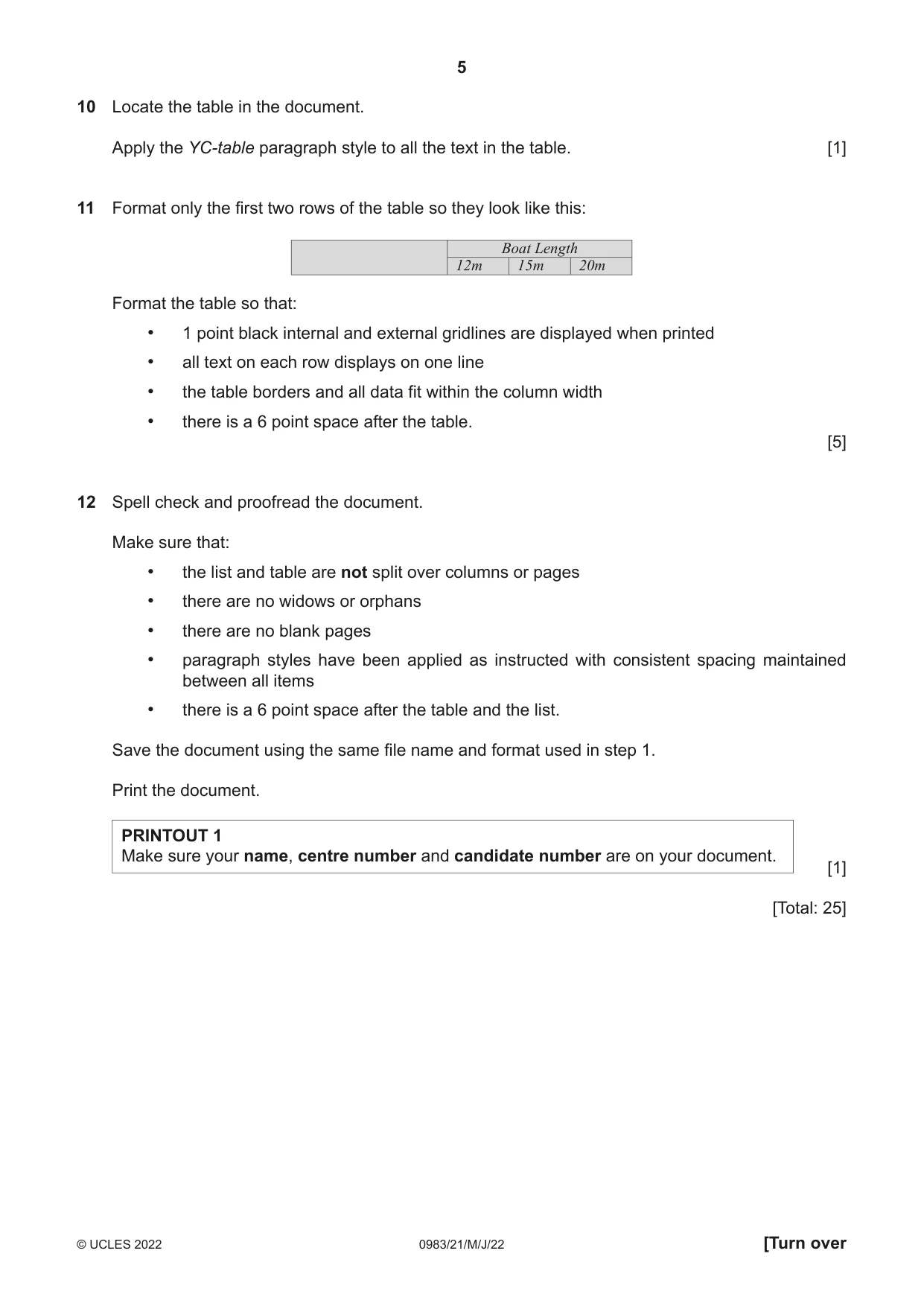 Cambridge IGCSE Information and Communication Technology (9-1) 0983 2022 May/June Paper 2 · Variant 1 question paper, page 5 of 16