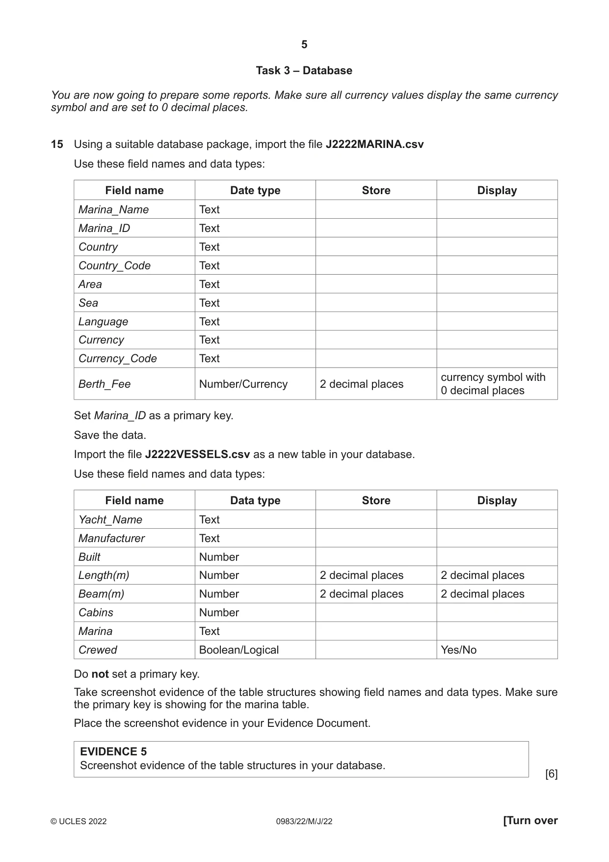 Cambridge IGCSE Information and Communication Technology (9-1) 0983 2022 May/June Paper 2 · Variant 2 question paper, page 5 of 12