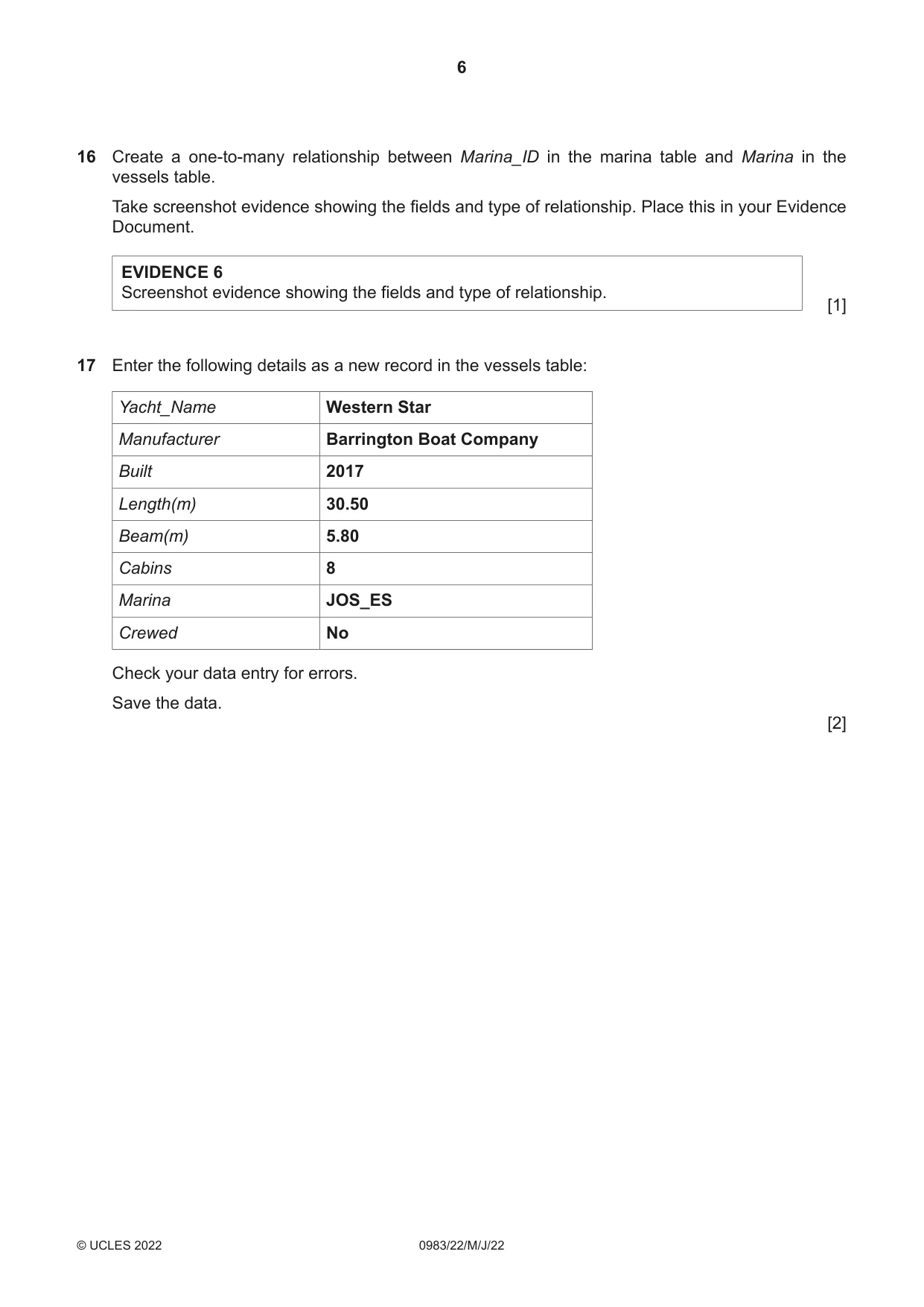 Cambridge IGCSE Information and Communication Technology (9-1) 0983 2022 May/June Paper 2 · Variant 2 question paper, page 6 of 12