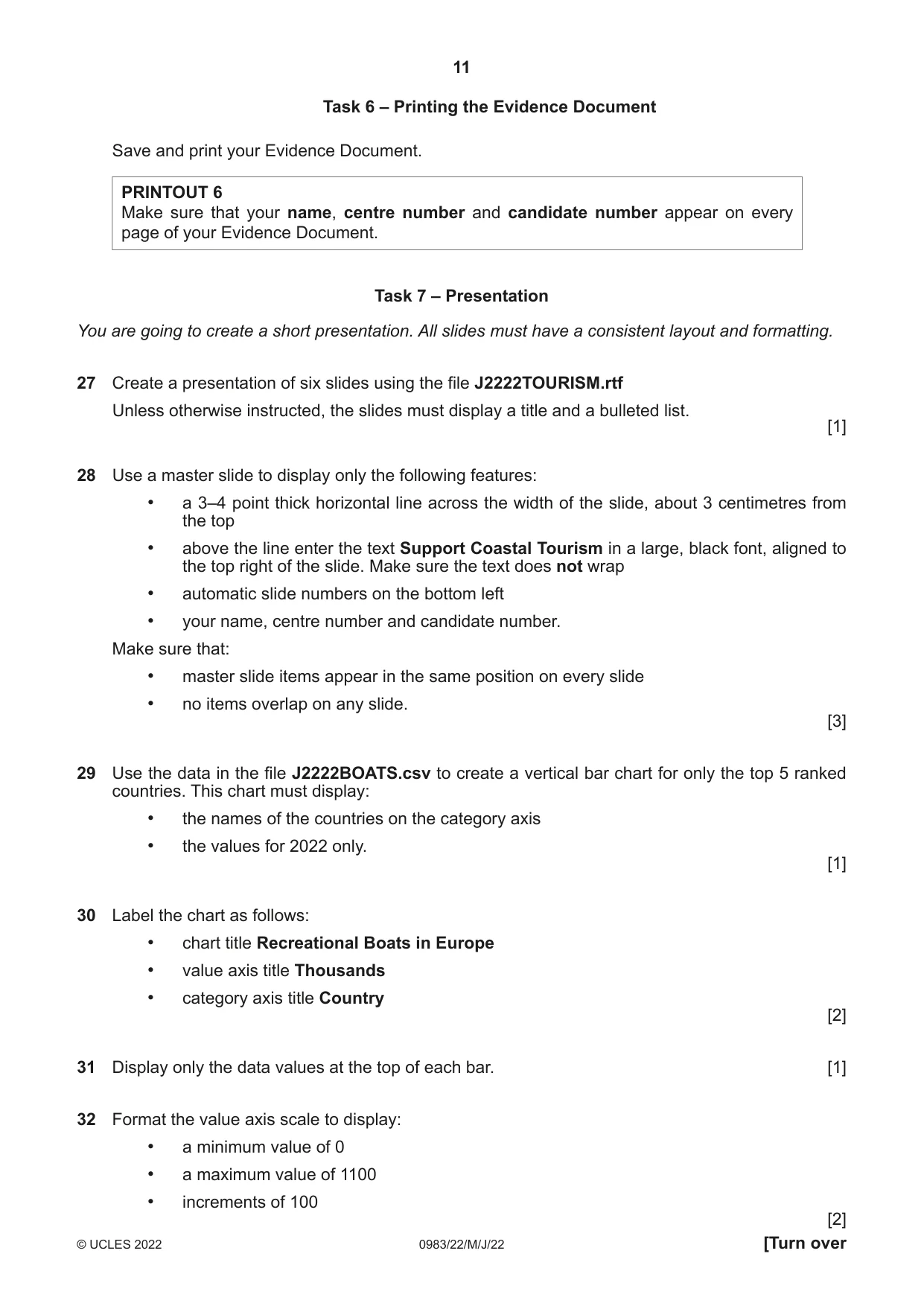 Cambridge IGCSE Information and Communication Technology (9-1) 0983 2022 May/June Paper 2 · Variant 2 question paper, page 11 of 12