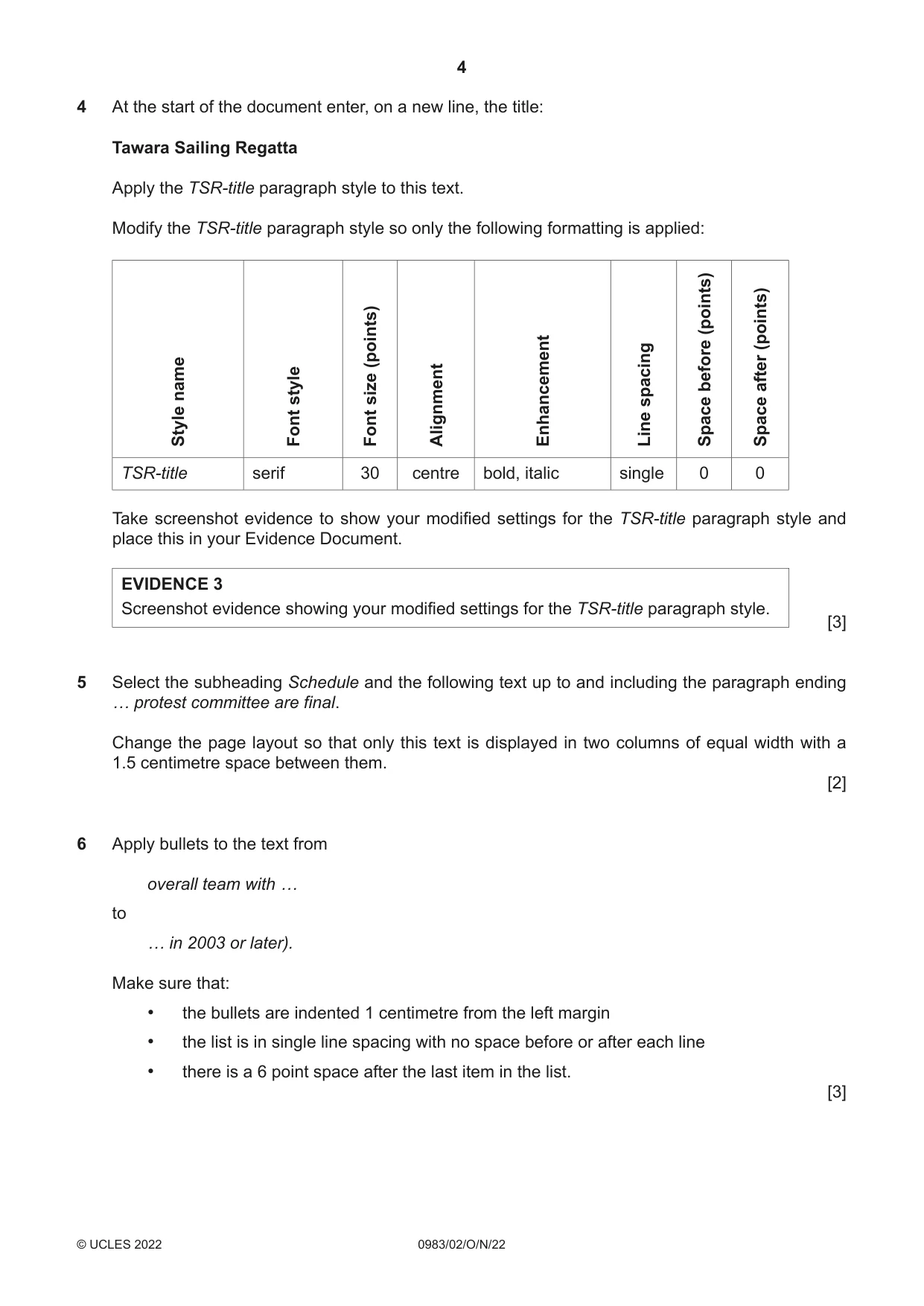 Cambridge IGCSE Information and Communication Technology (9-1) 0983 2022 Oct/Nov Paper 2 · Variant 0 question paper, page 4 of 16
