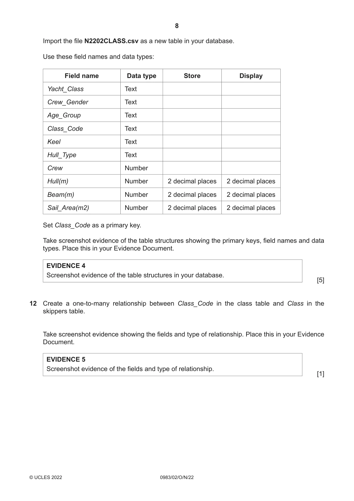 Cambridge IGCSE Information and Communication Technology (9-1) 0983 2022 Oct/Nov Paper 2 · Variant 0 question paper, page 8 of 16