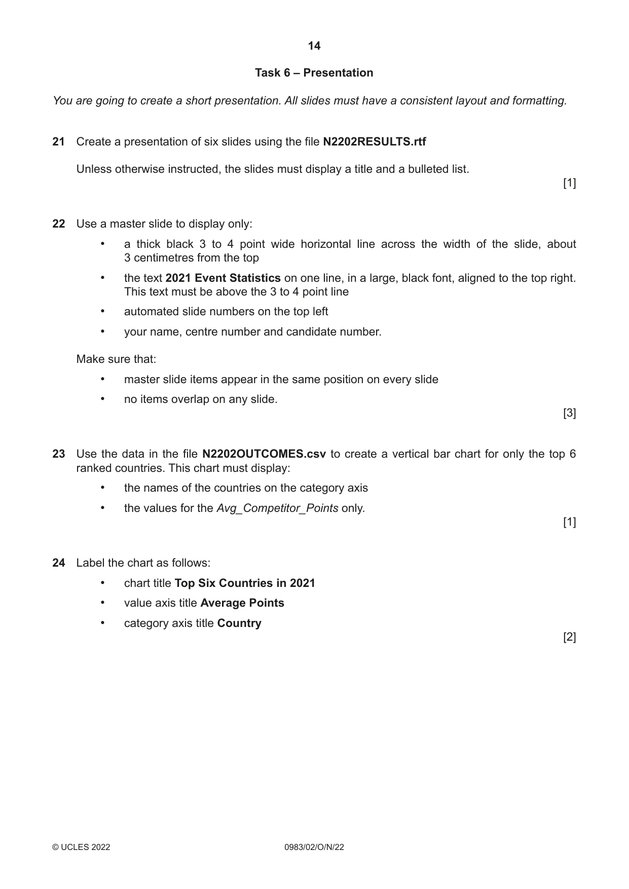 Cambridge IGCSE Information and Communication Technology (9-1) 0983 2022 Oct/Nov Paper 2 · Variant 0 question paper, page 14 of 16
