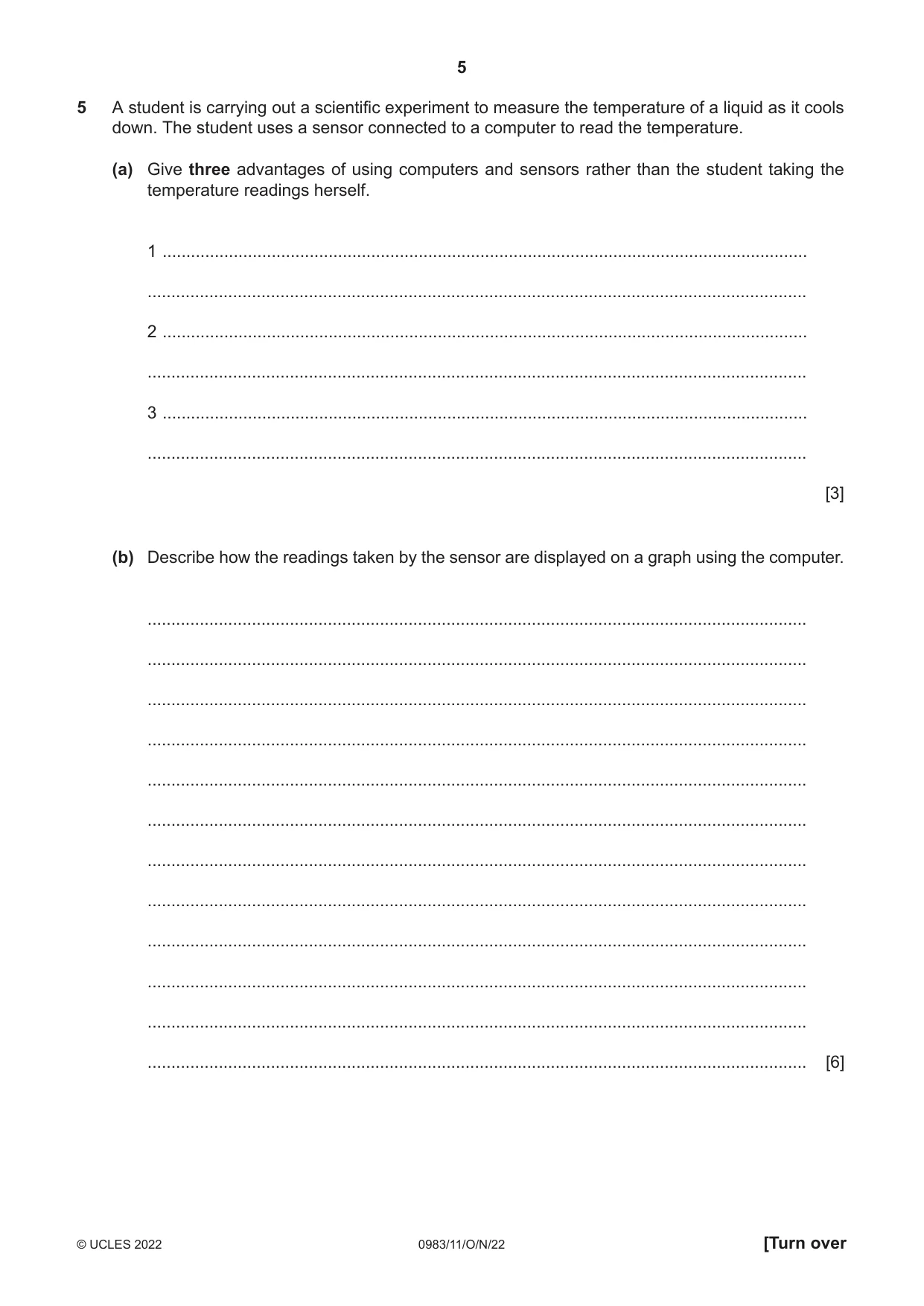 Cambridge IGCSE Information and Communication Technology (9-1) 0983 2022 Oct/Nov Paper 1 · Variant 1 question paper, page 5 of 16