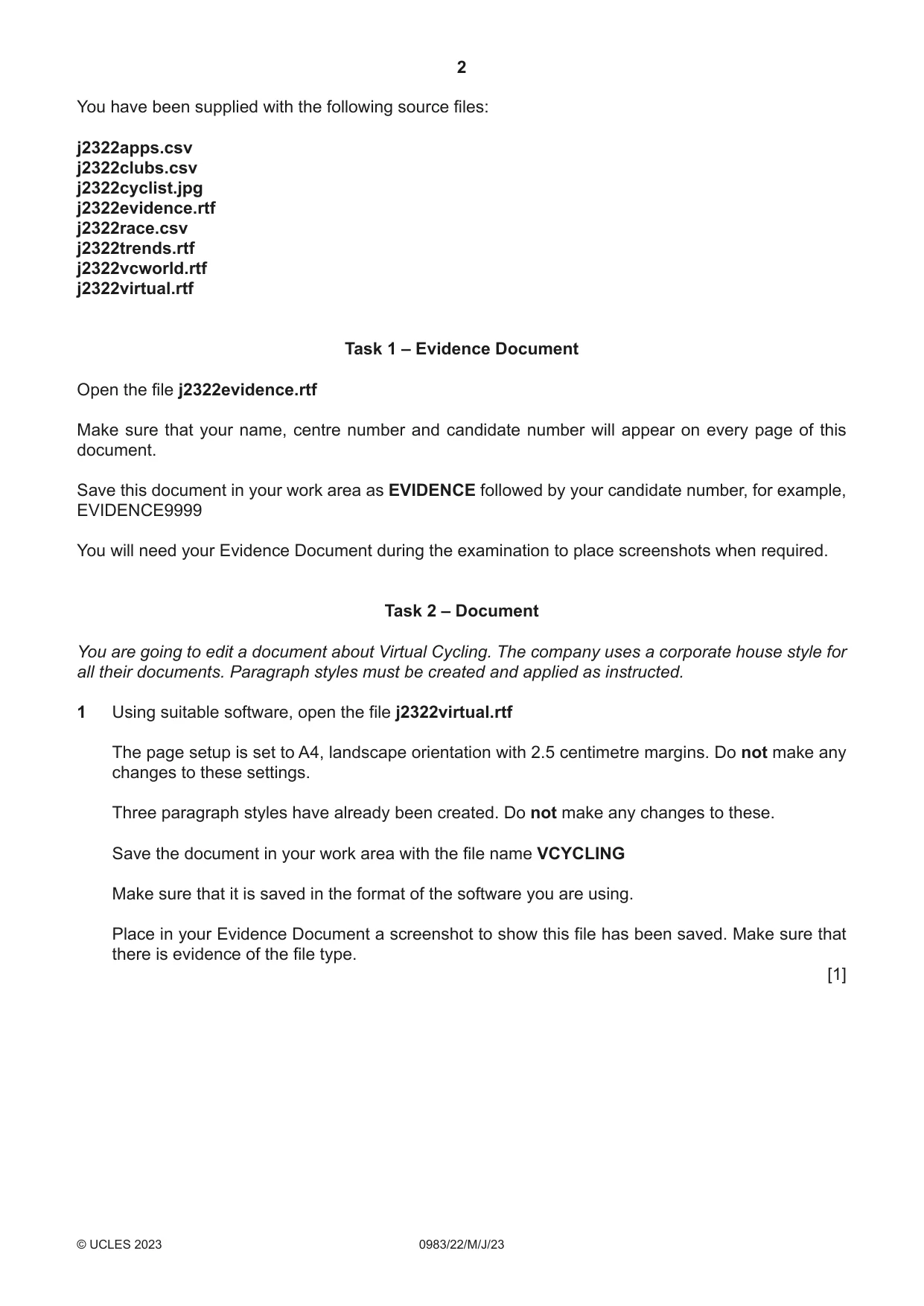 Cambridge IGCSE Information and Communication Technology (9-1) 0983 2023 May/June Paper 2 · Variant 2 question paper, page 2 of 12