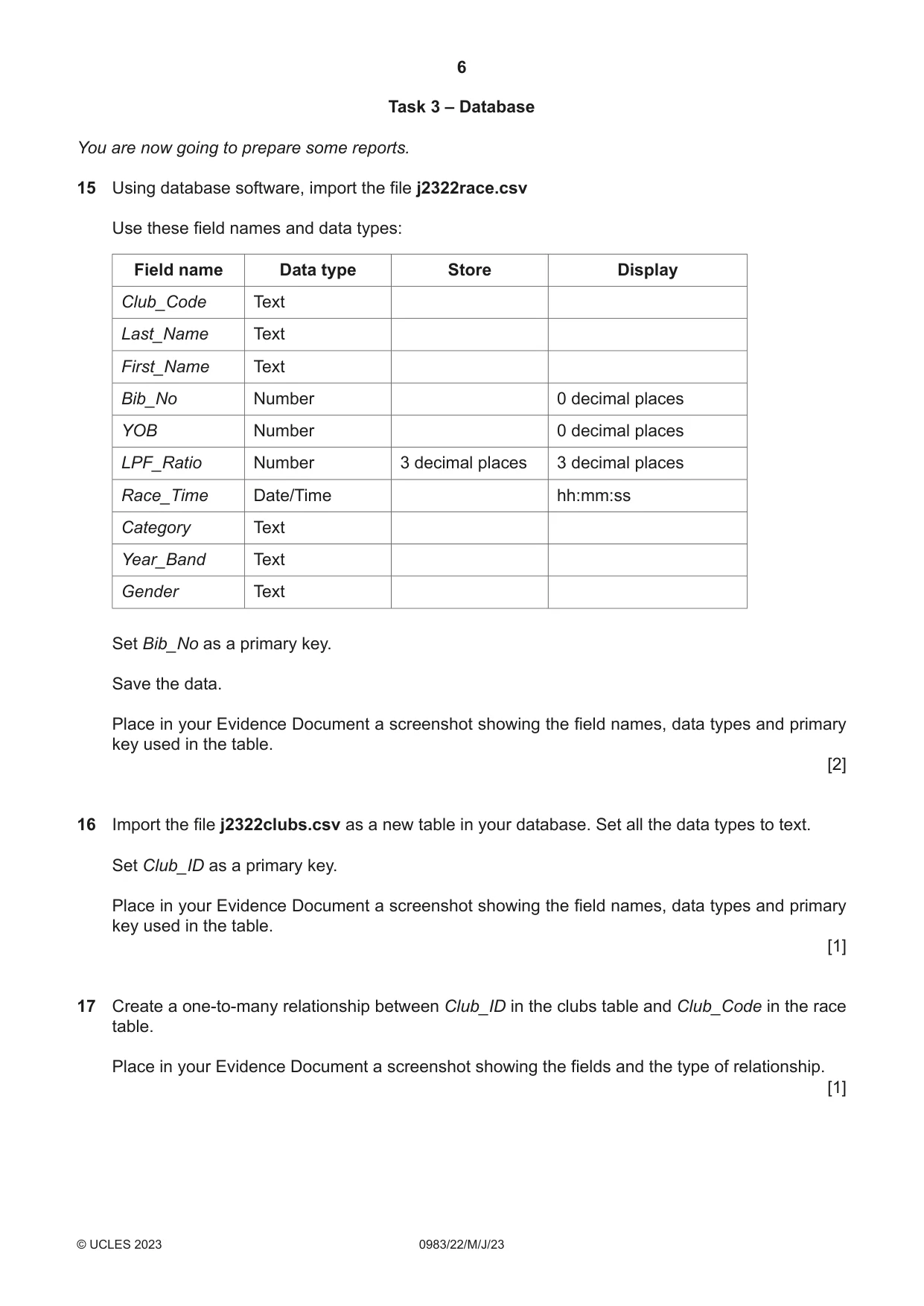 Cambridge IGCSE Information and Communication Technology (9-1) 0983 2023 May/June Paper 2 · Variant 2 question paper, page 6 of 12