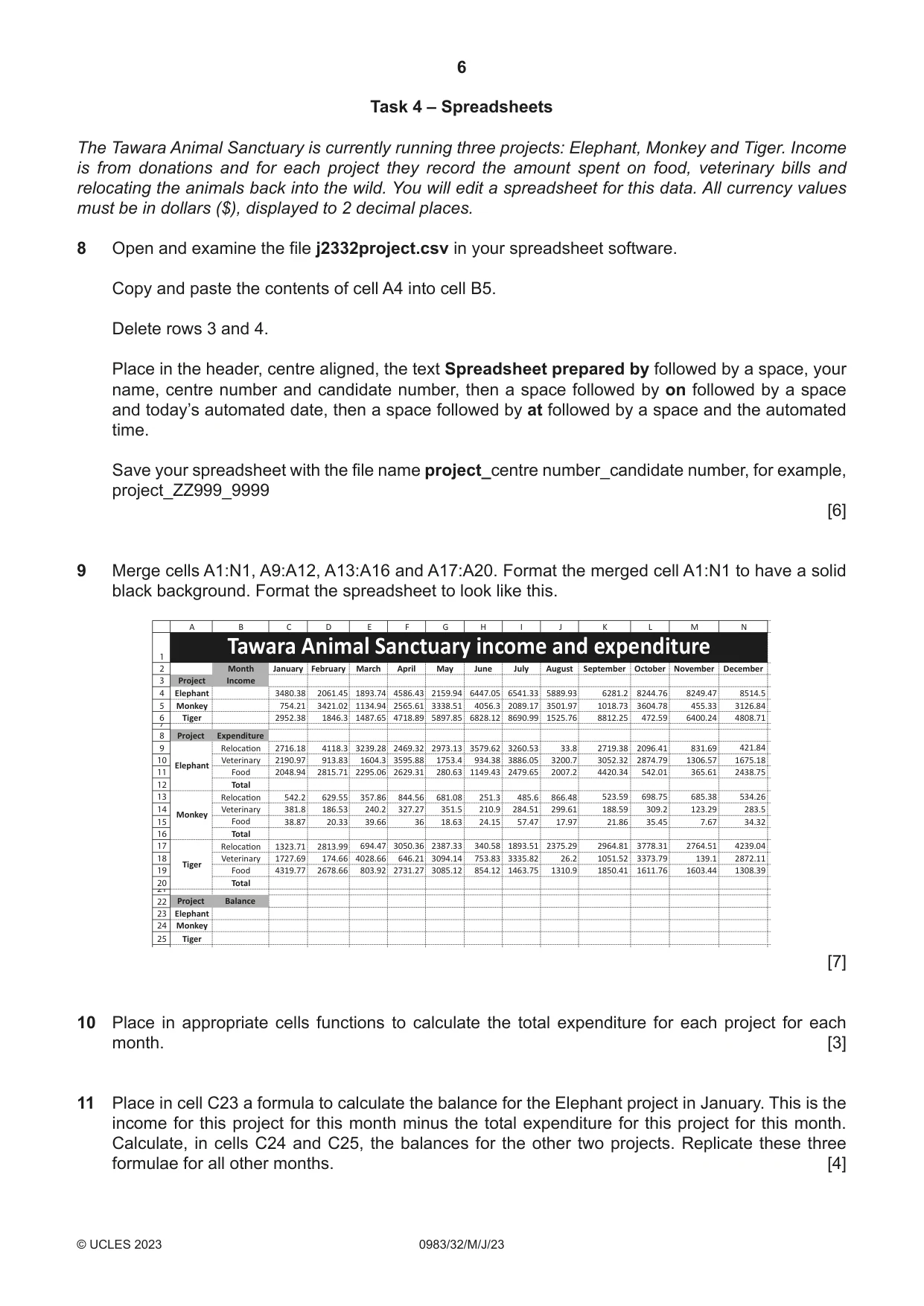 Cambridge IGCSE Information and Communication Technology (9-1) 0983 2023 May/June Paper 3 · Variant 2 question paper, page 6 of 8