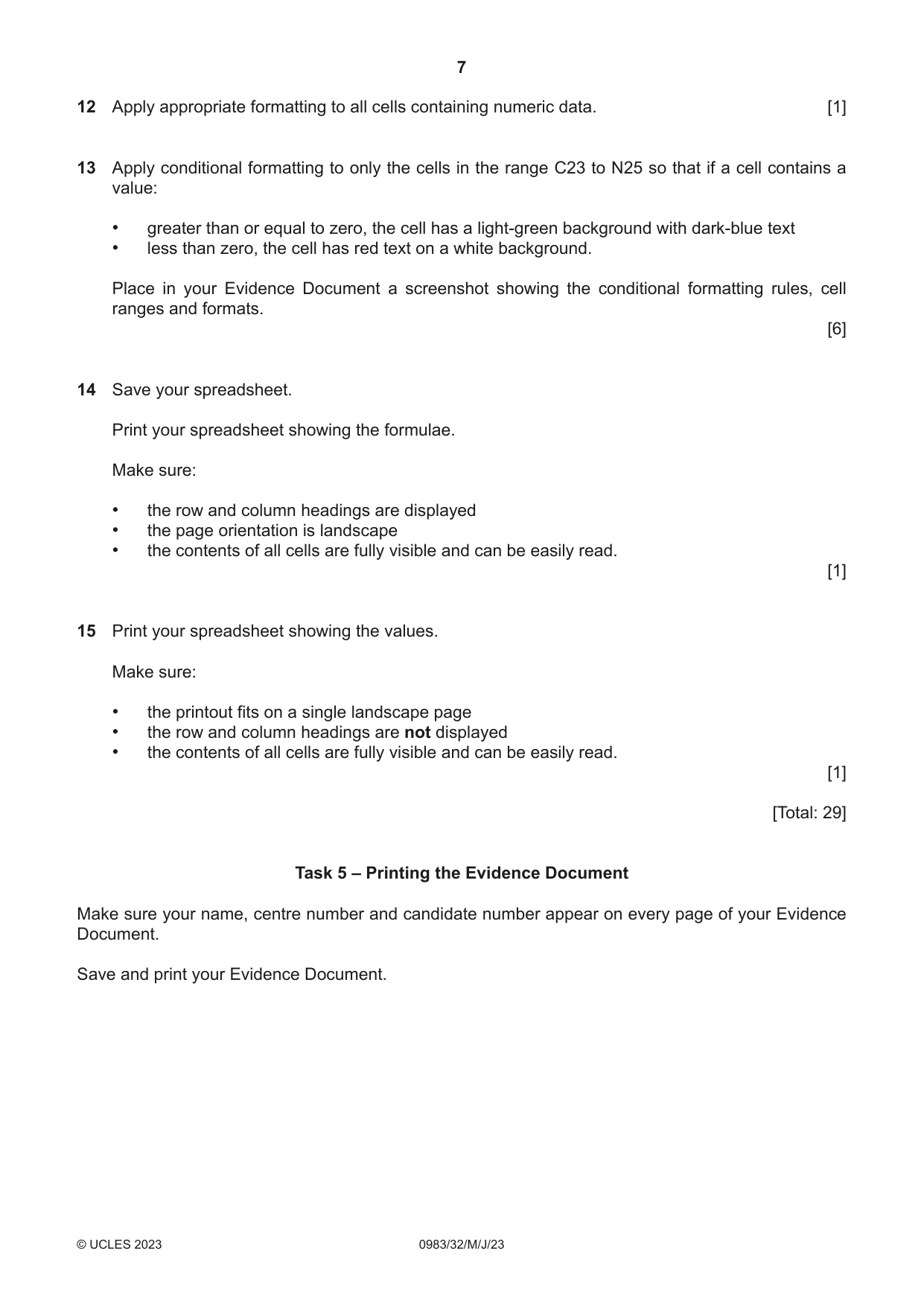 Cambridge IGCSE Information and Communication Technology (9-1) 0983 2023 May/June Paper 3 · Variant 2 question paper, page 7 of 8