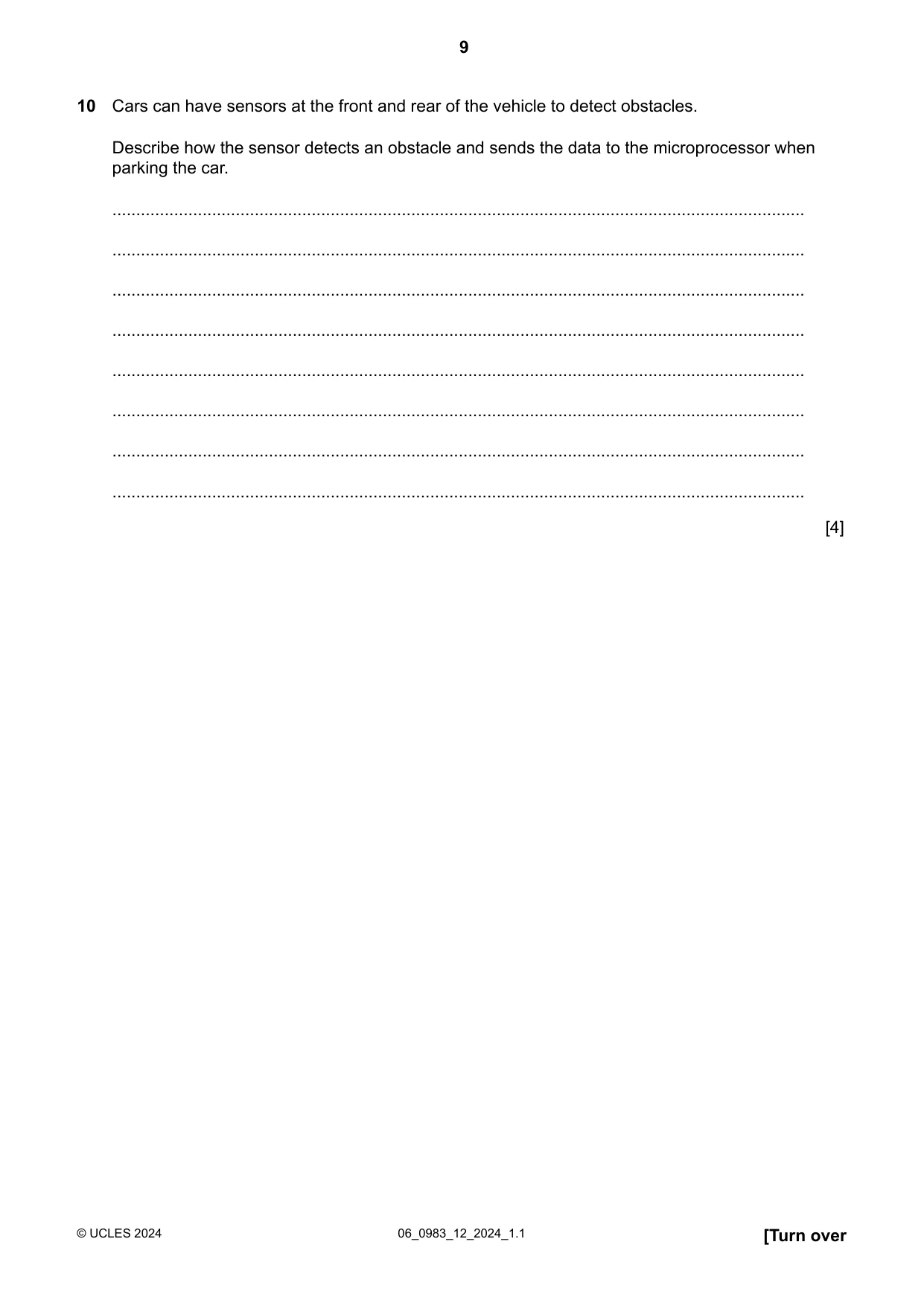 Cambridge IGCSE Information and Communication Technology (9-1) 0983 2024 May/June Paper 1 · Variant 2 question paper, page 9 of 16