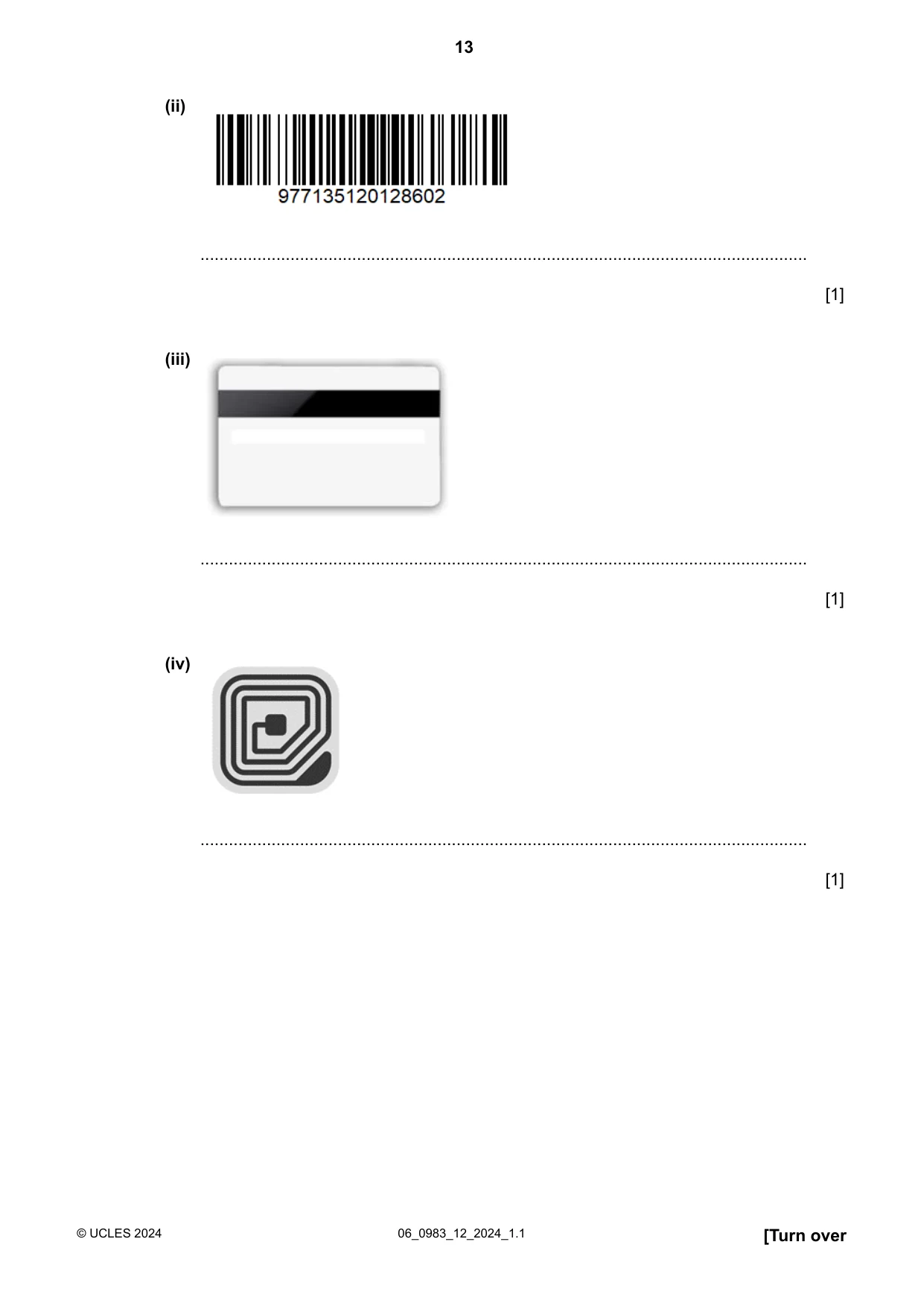 Cambridge IGCSE Information and Communication Technology (9-1) 0983 2024 May/June Paper 1 · Variant 2 question paper, page 13 of 16
