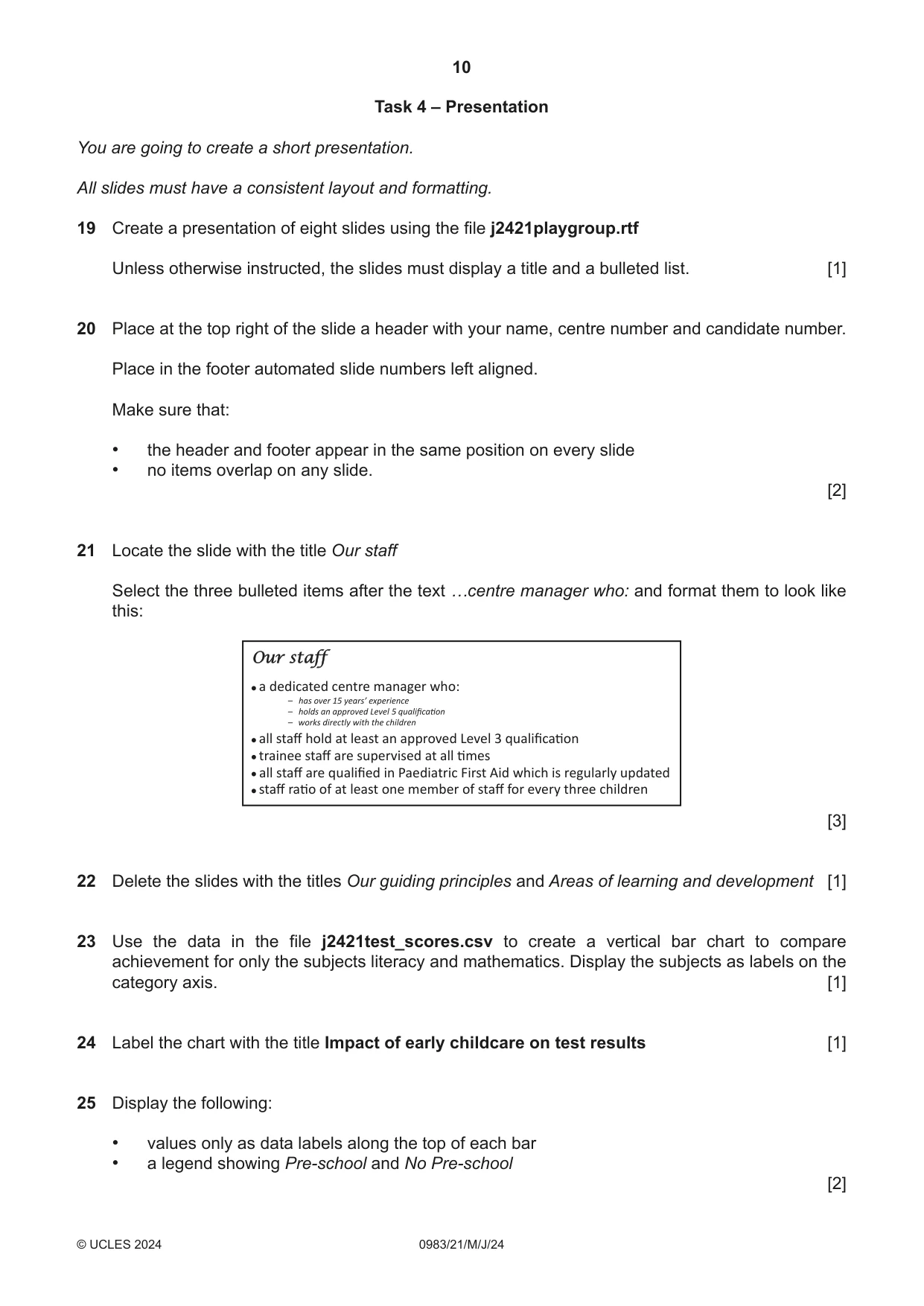 Cambridge IGCSE Information and Communication Technology (9-1) 0983 2024 May/June Paper 2 · Variant 1 question paper, page 10 of 12