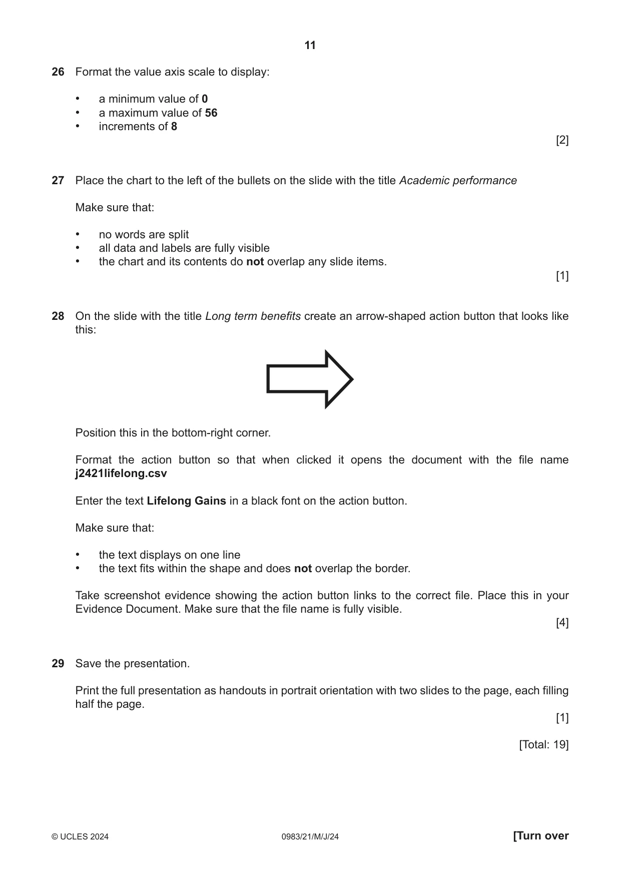 Cambridge IGCSE Information and Communication Technology (9-1) 0983 2024 May/June Paper 2 · Variant 1 question paper, page 11 of 12