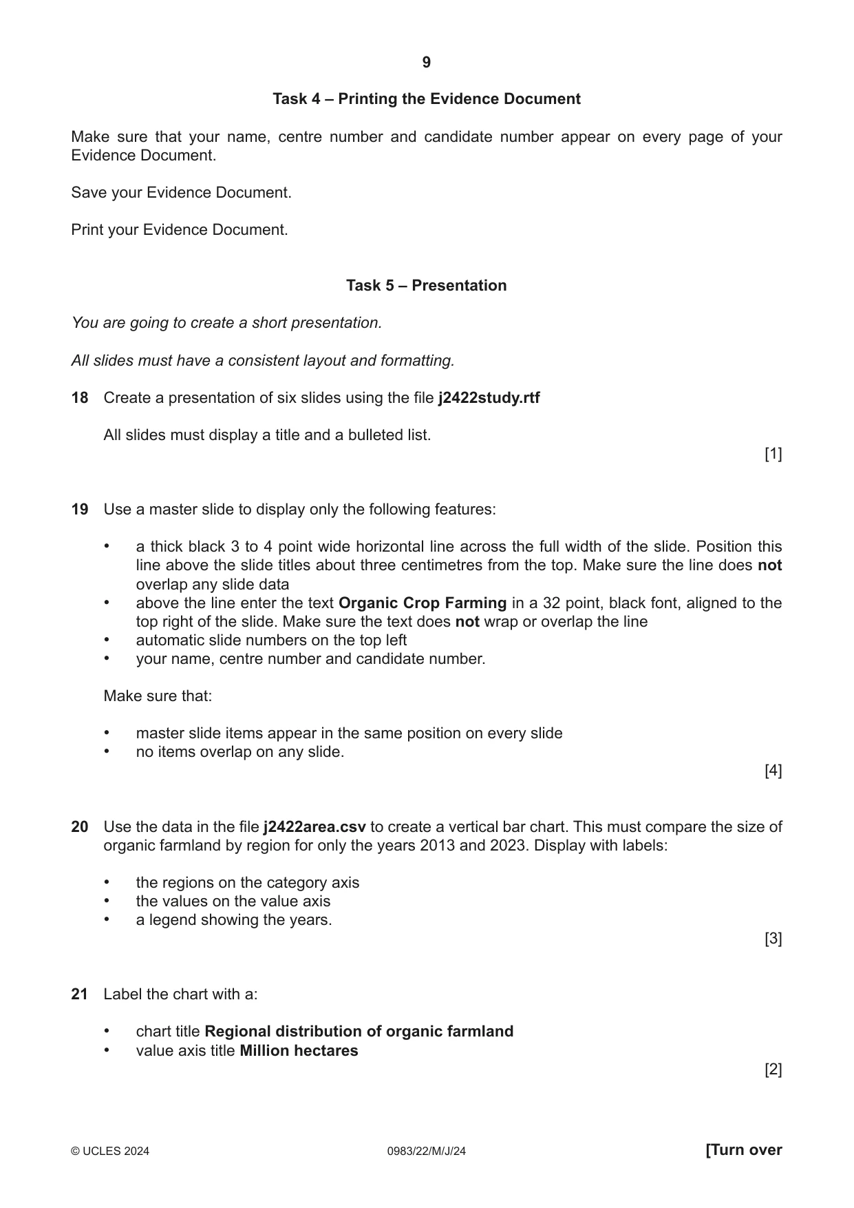 Cambridge IGCSE Information and Communication Technology (9-1) 0983 2024 May/June Paper 2 · Variant 2 question paper, page 9 of 12