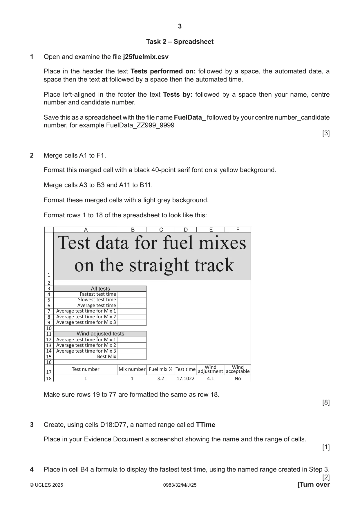 Cambridge IGCSE Information and Communication Technology (9-1) 0983 2025 May/June Paper 3 · Variant 2 question paper, page 3 of 8