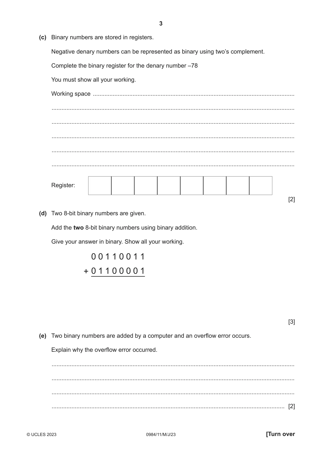 Cambridge IGCSE Computer Science (9-1) 0984 2023 May/June Paper 1 · Variant 1 question paper, page 3 of 12