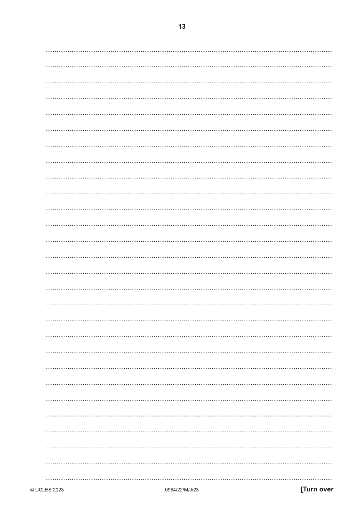 Cambridge IGCSE Computer Science (9-1) 0984 2023 May/June Paper 2 · Variant 2 question paper, page 13 of 16