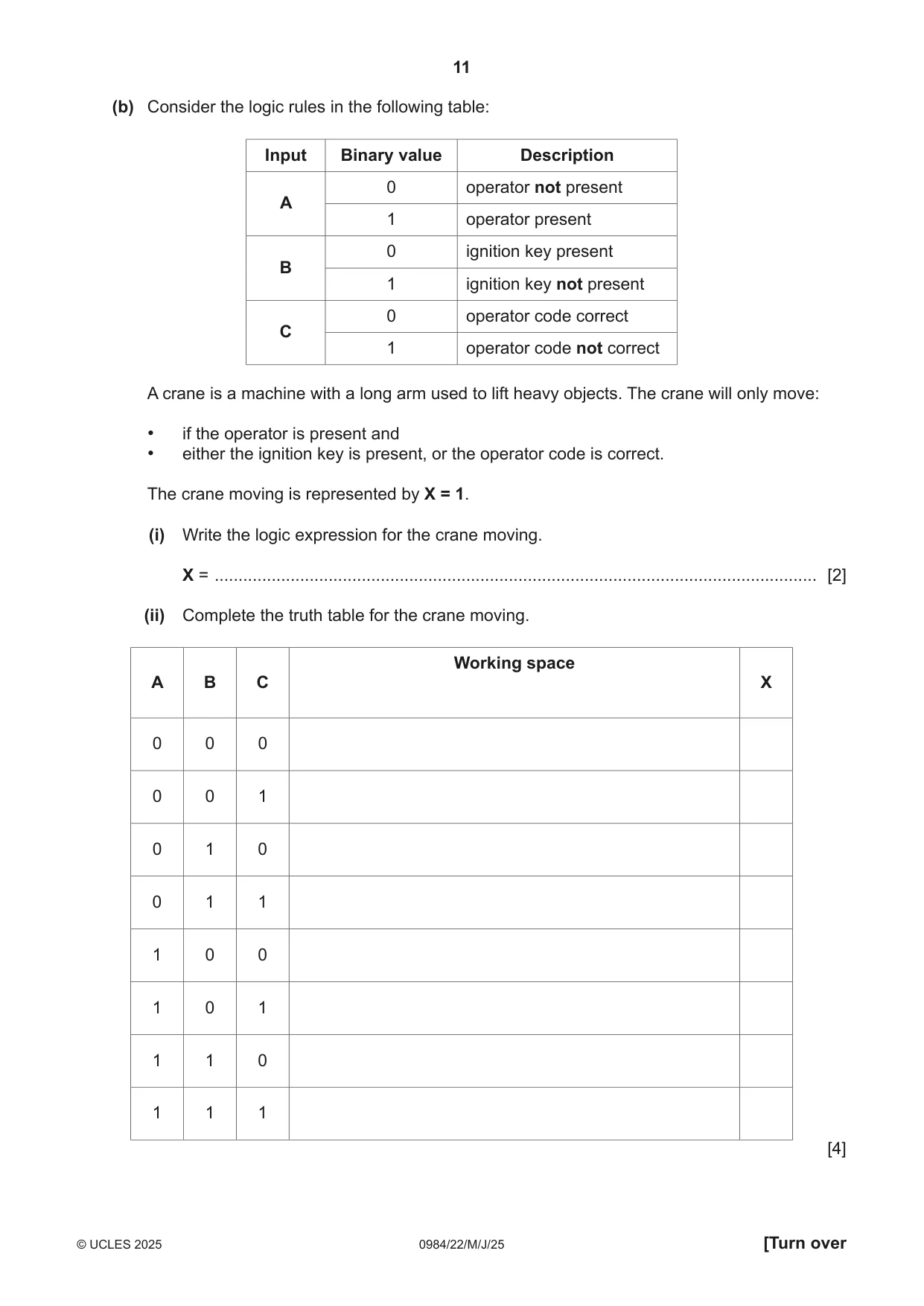 Cambridge IGCSE Computer Science (9-1) 0984 2025 May/June Paper 2 · Variant 2 question paper, page 11 of 16