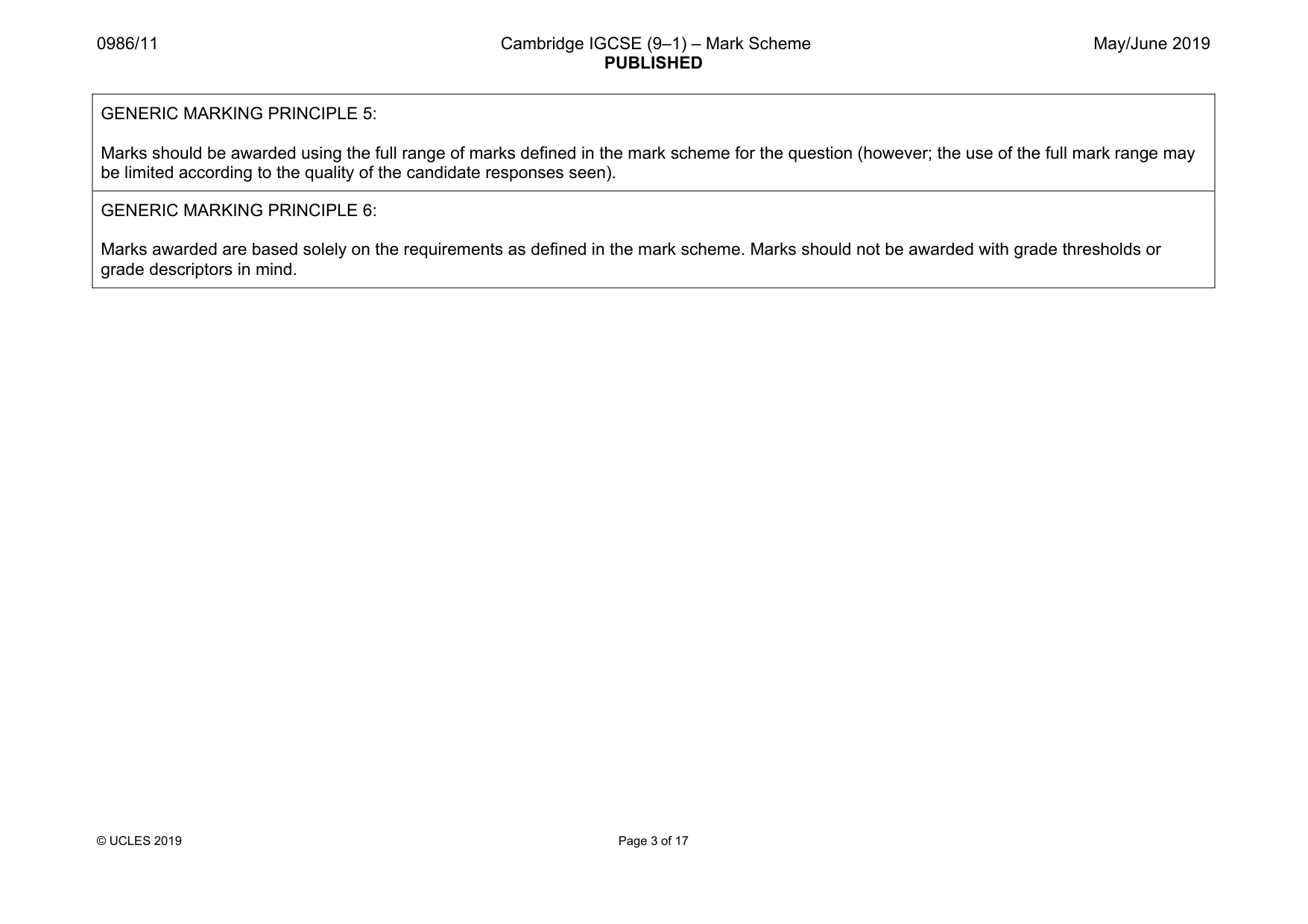 Mark scheme, page 3 of 17
