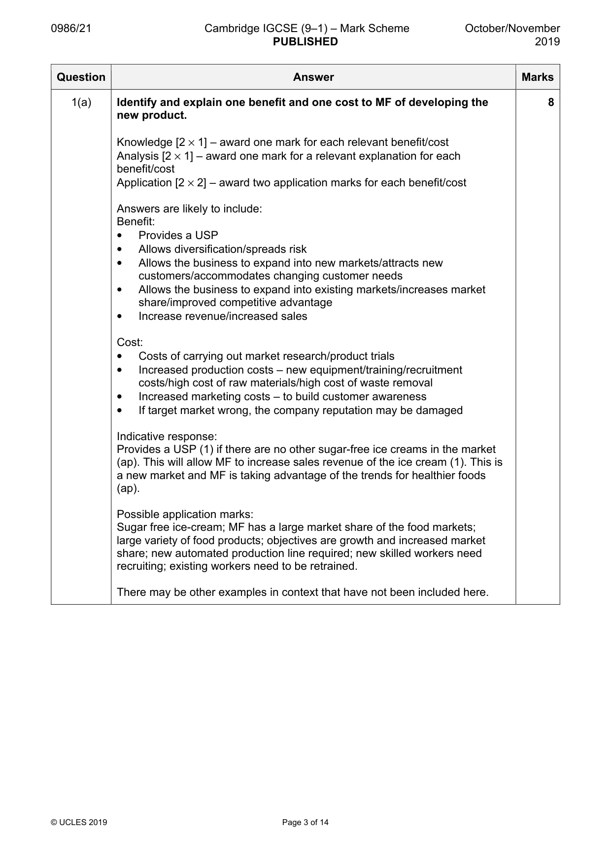 Mark scheme, page 3 of 14