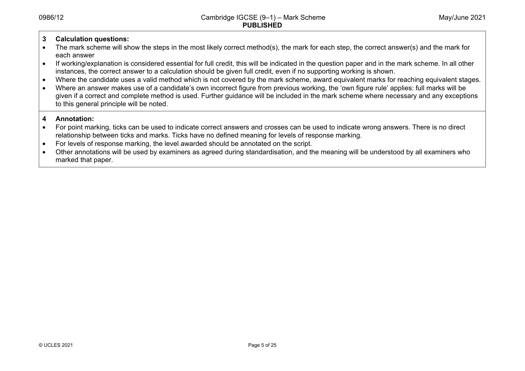 Mark scheme, page 5 of 25