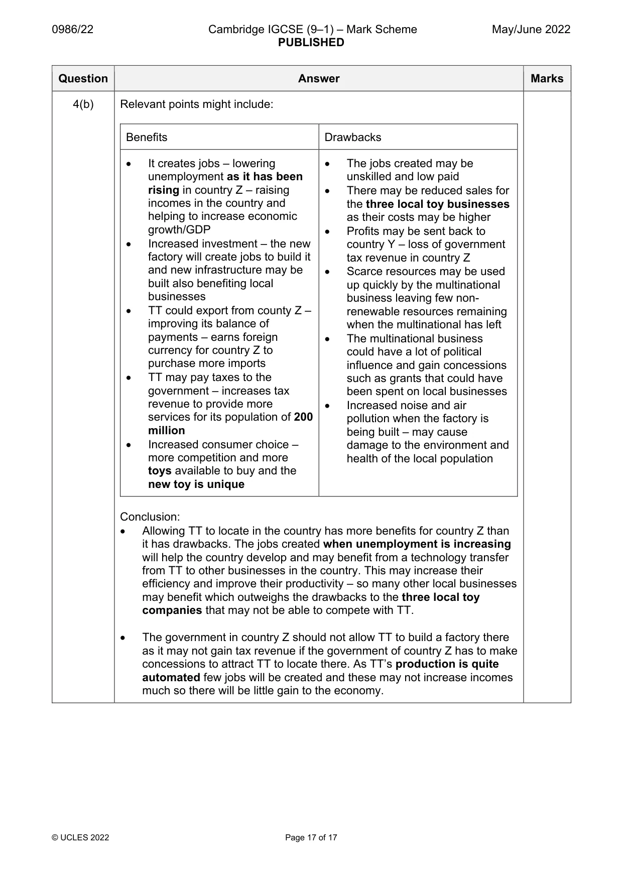 Mark scheme, page 17 of 17