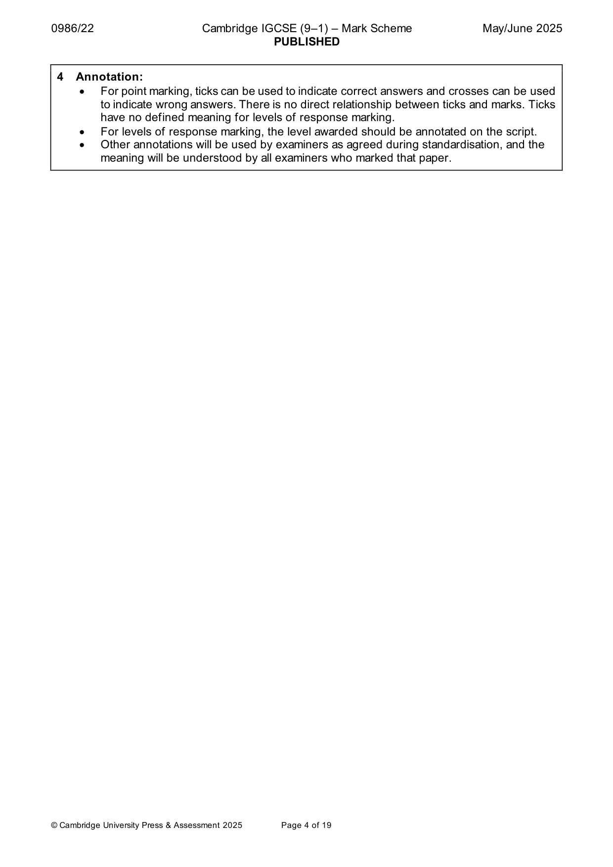 Mark scheme, page 4 of 19