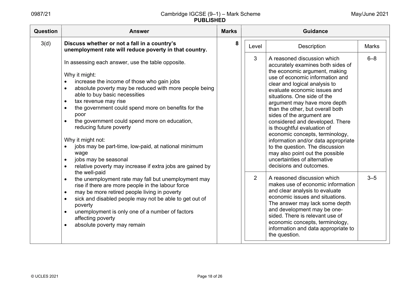 Mark scheme, page 18 of 26