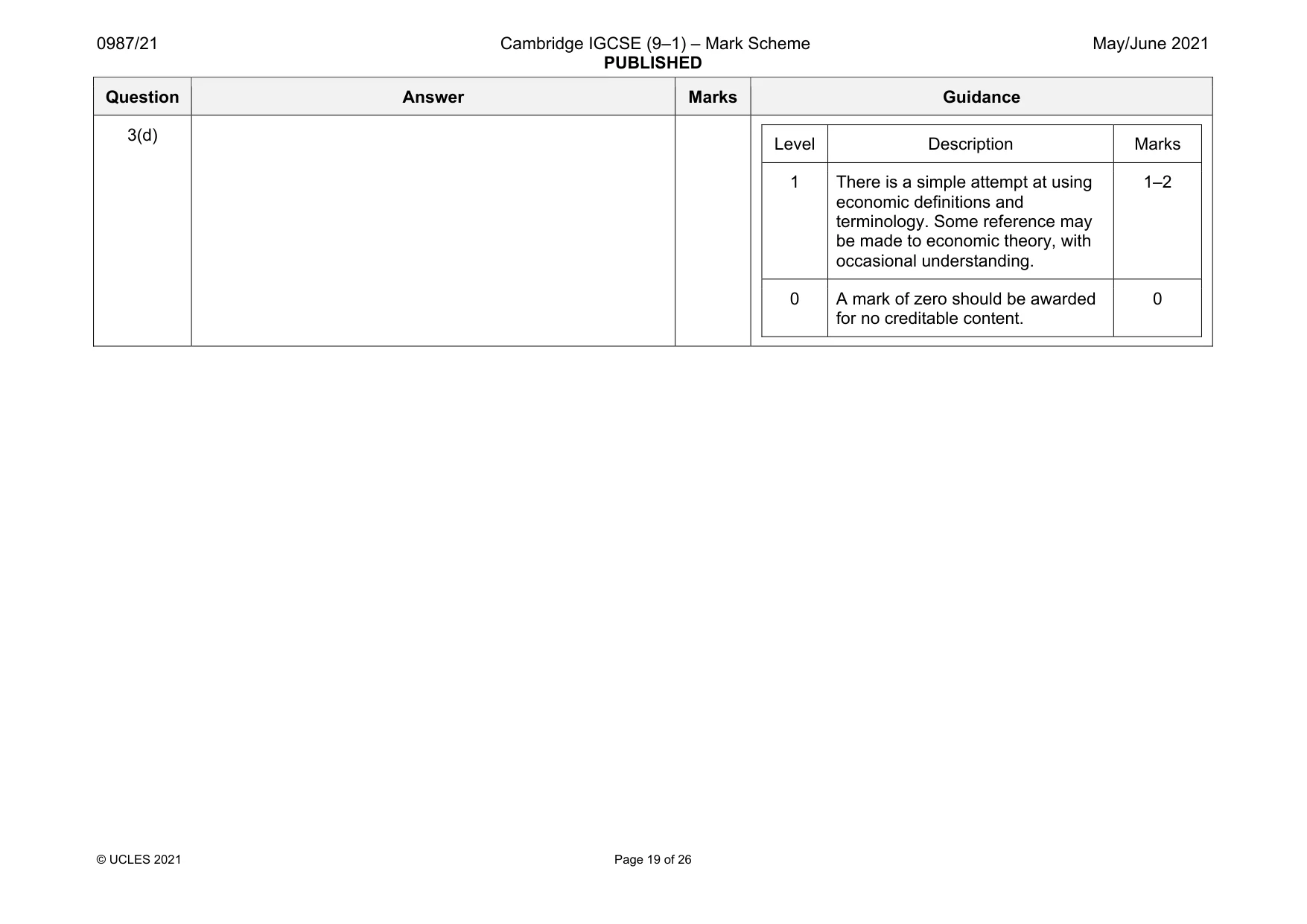 Mark scheme, page 19 of 26