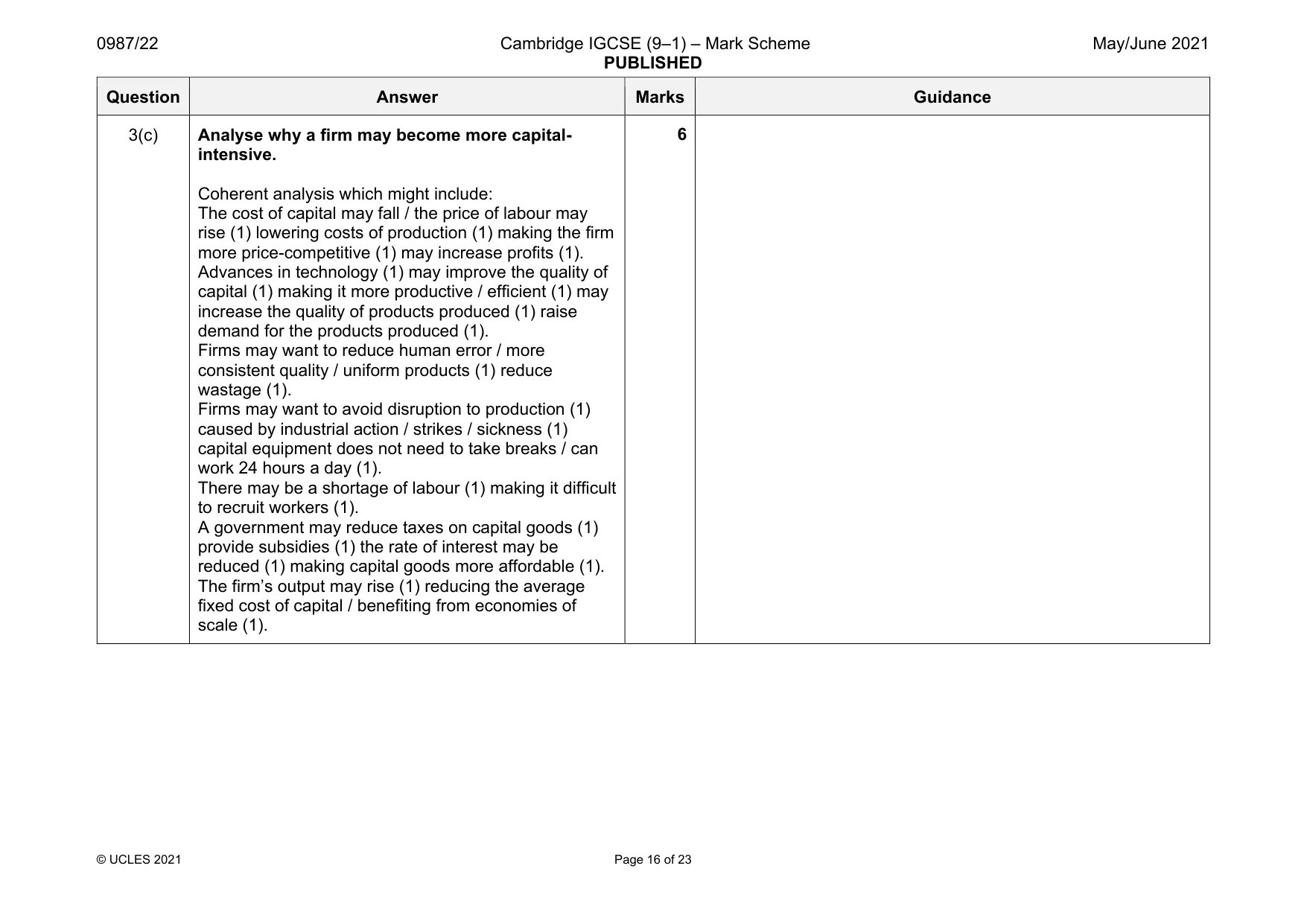 Mark scheme, page 16 of 23