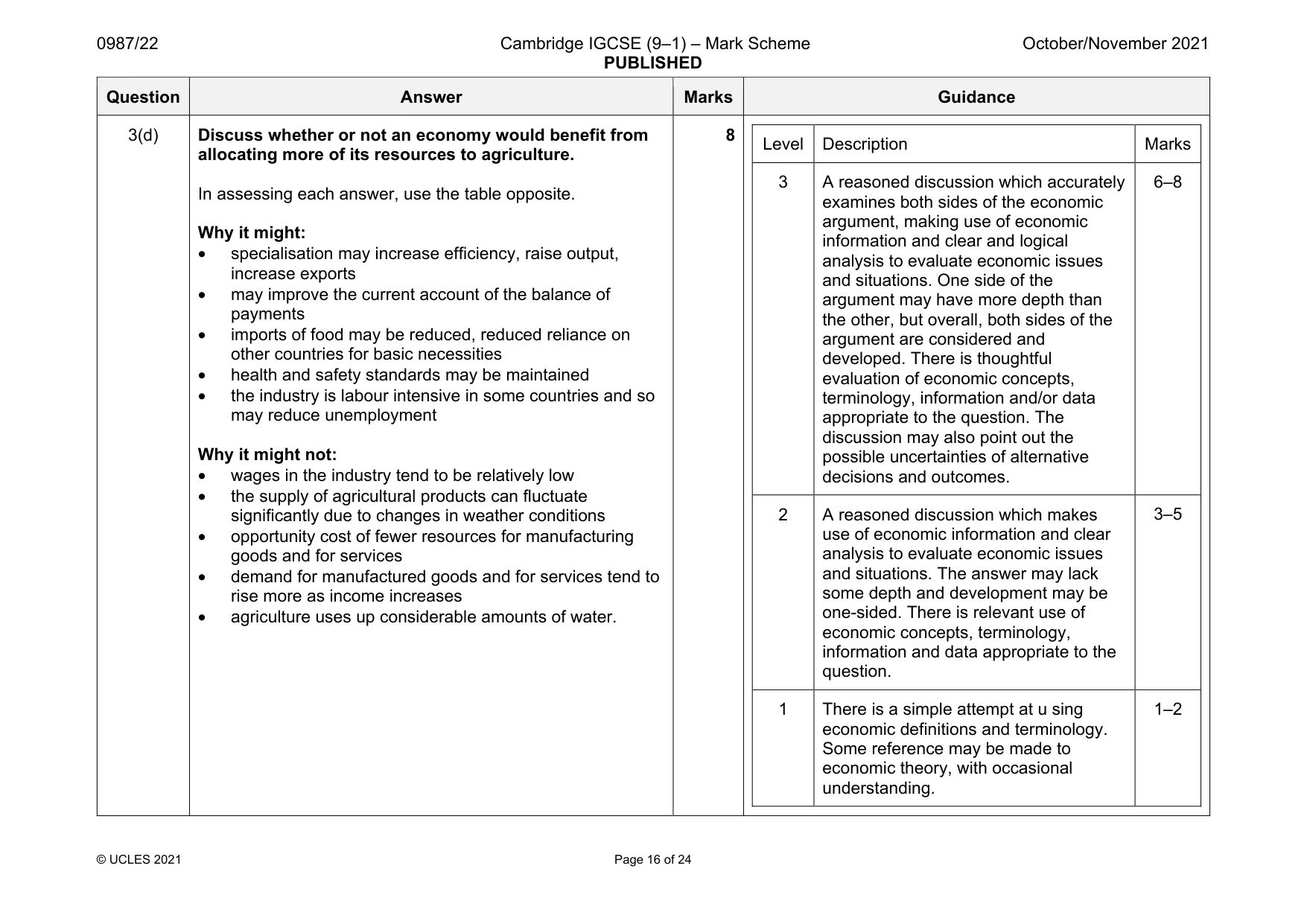 Mark scheme, page 16 of 24