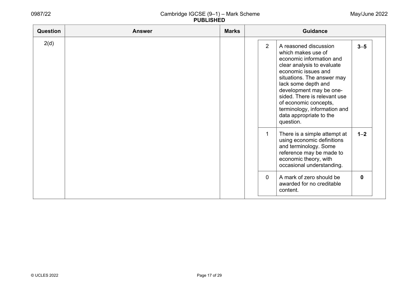Mark scheme, page 17 of 29