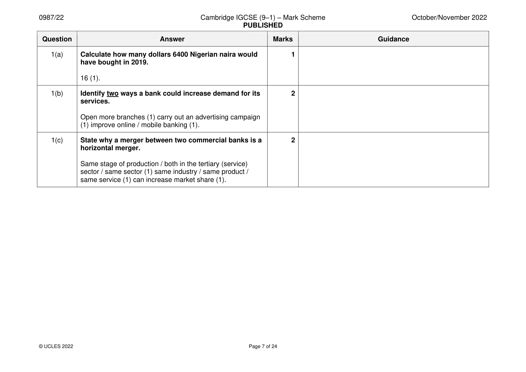 Mark scheme, page 7 of 24