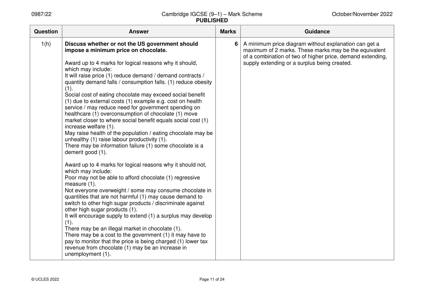 Mark scheme, page 11 of 24