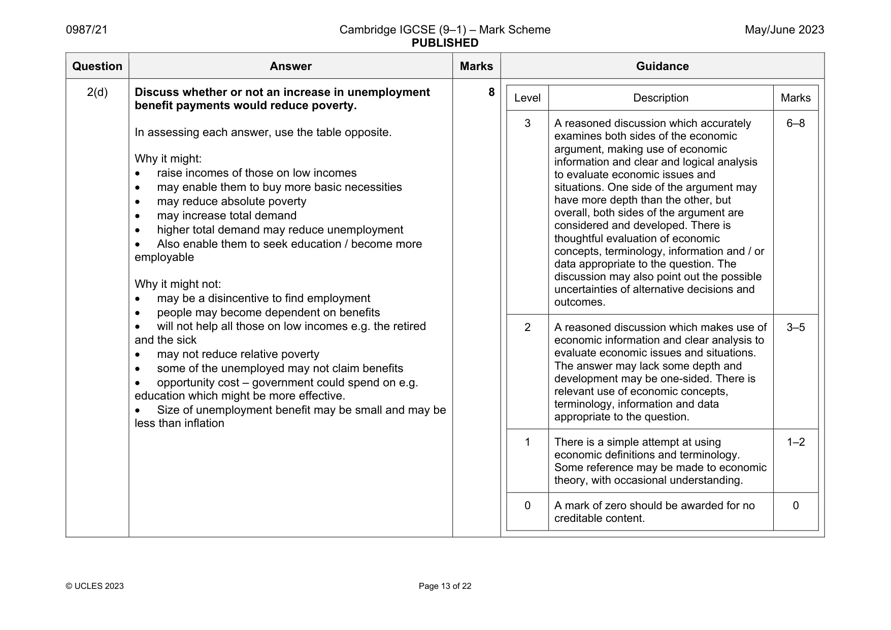 Mark scheme, page 13 of 22