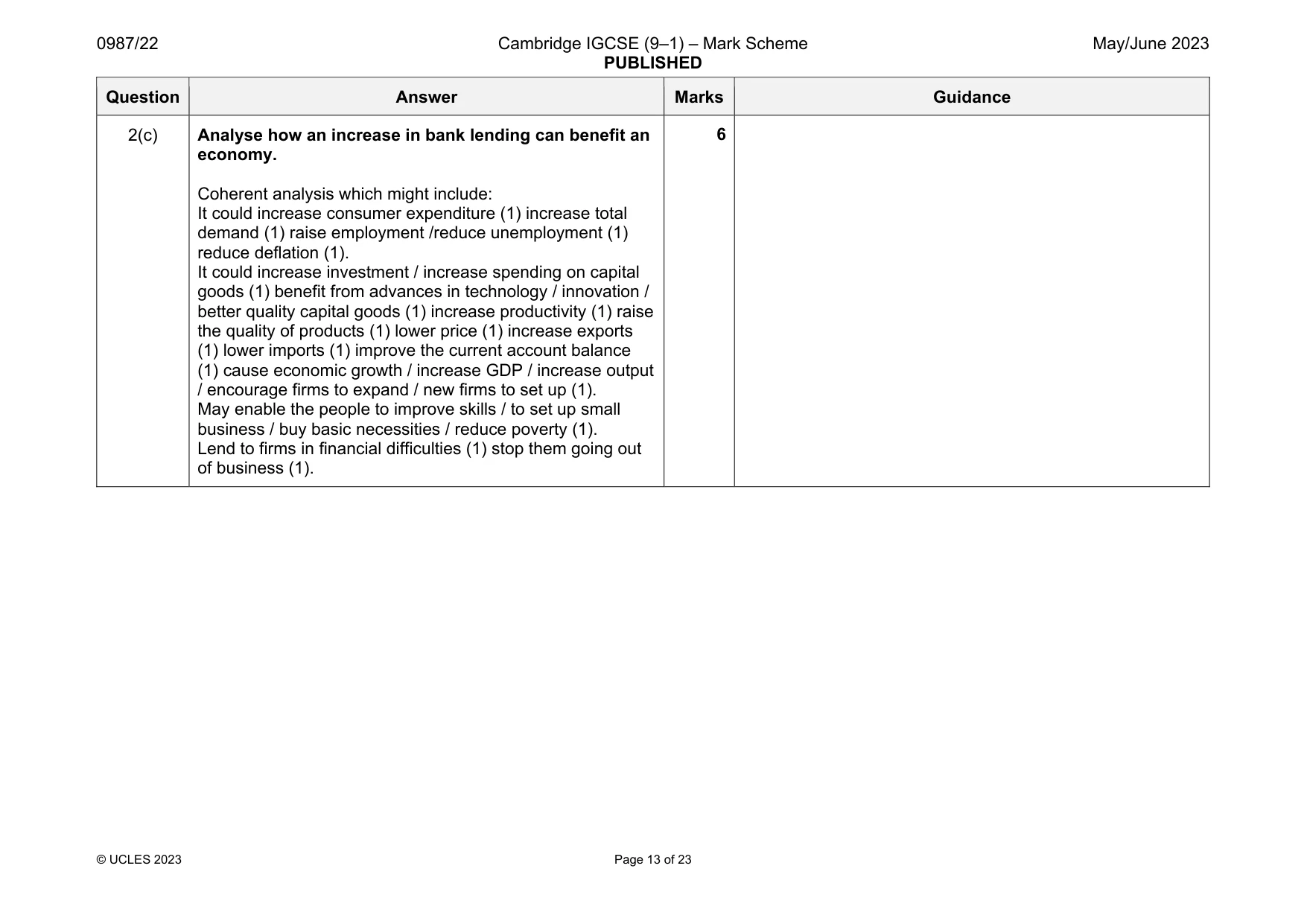Mark scheme, page 13 of 23