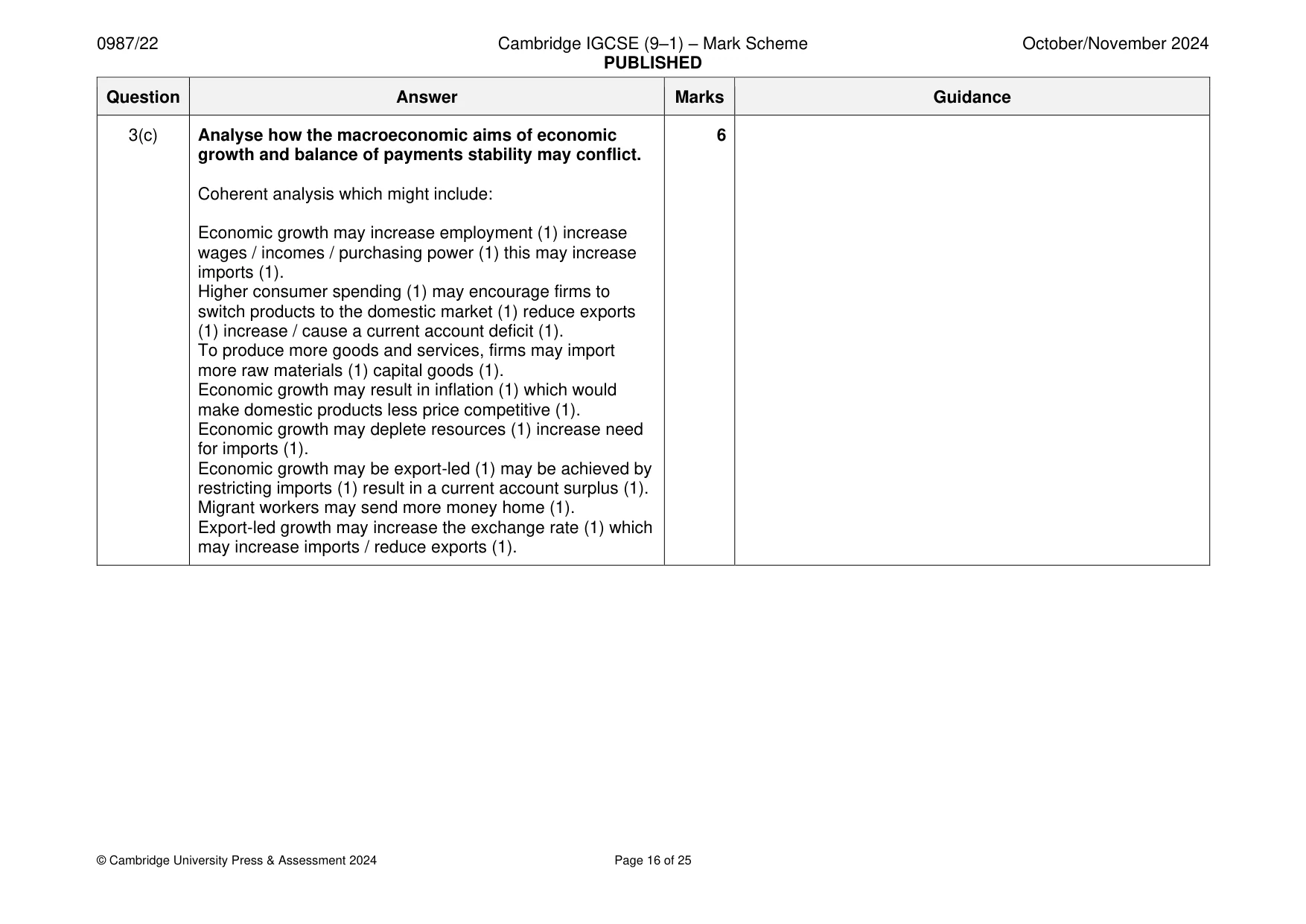 Mark scheme, page 16 of 25