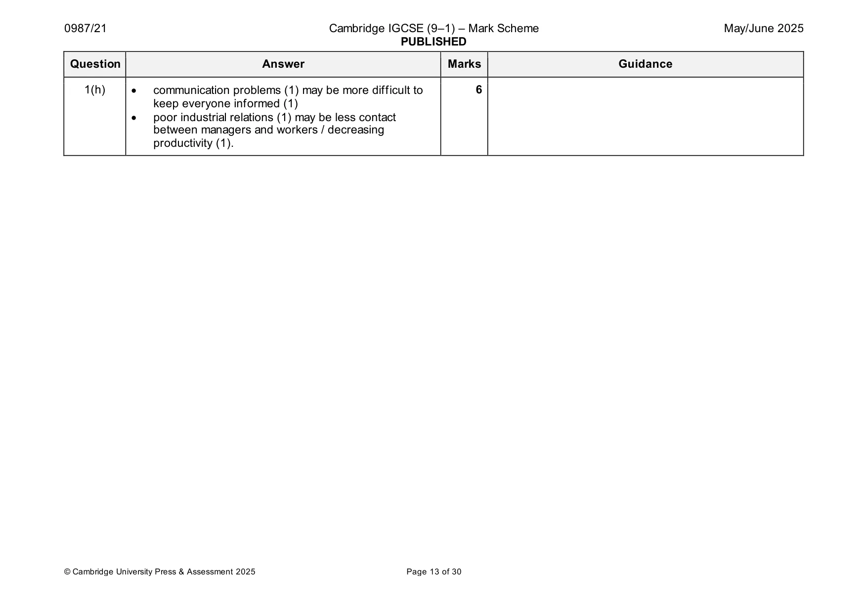 Mark scheme, page 13 of 30