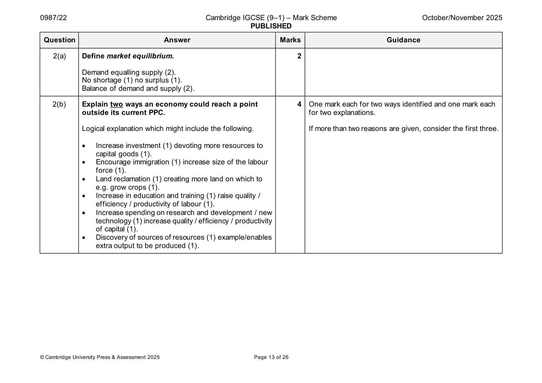 Mark scheme, page 13 of 26