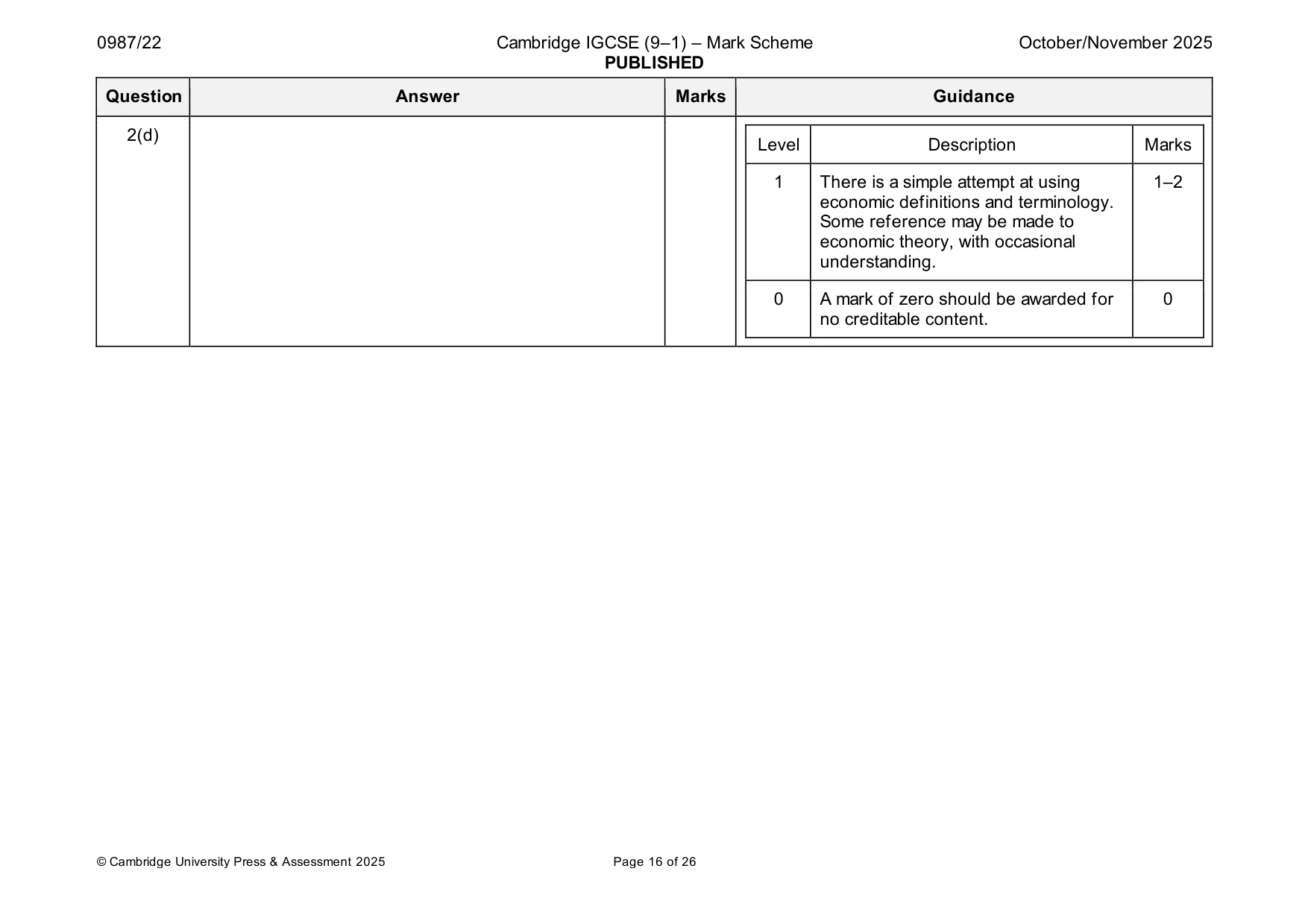 Mark scheme, page 16 of 26