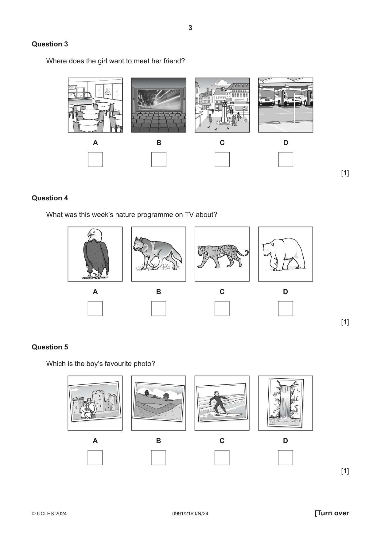 Cambridge IGCSE English - Second Language (9-1) 0991 2024 Oct/Nov Paper 2 · Variant 1 question paper, page 3 of 16