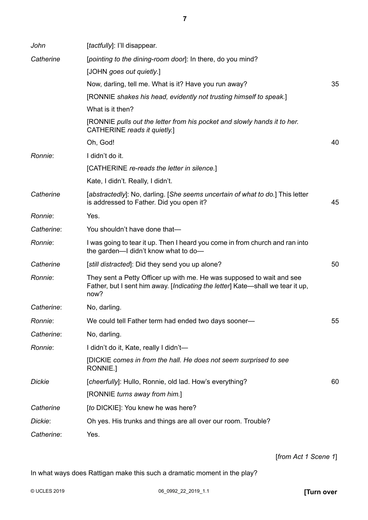 Cambridge IGCSE English - Literature in English (9-1) 0992 2019 May/June Paper 2 · Variant 2 question paper, page 7 of 16